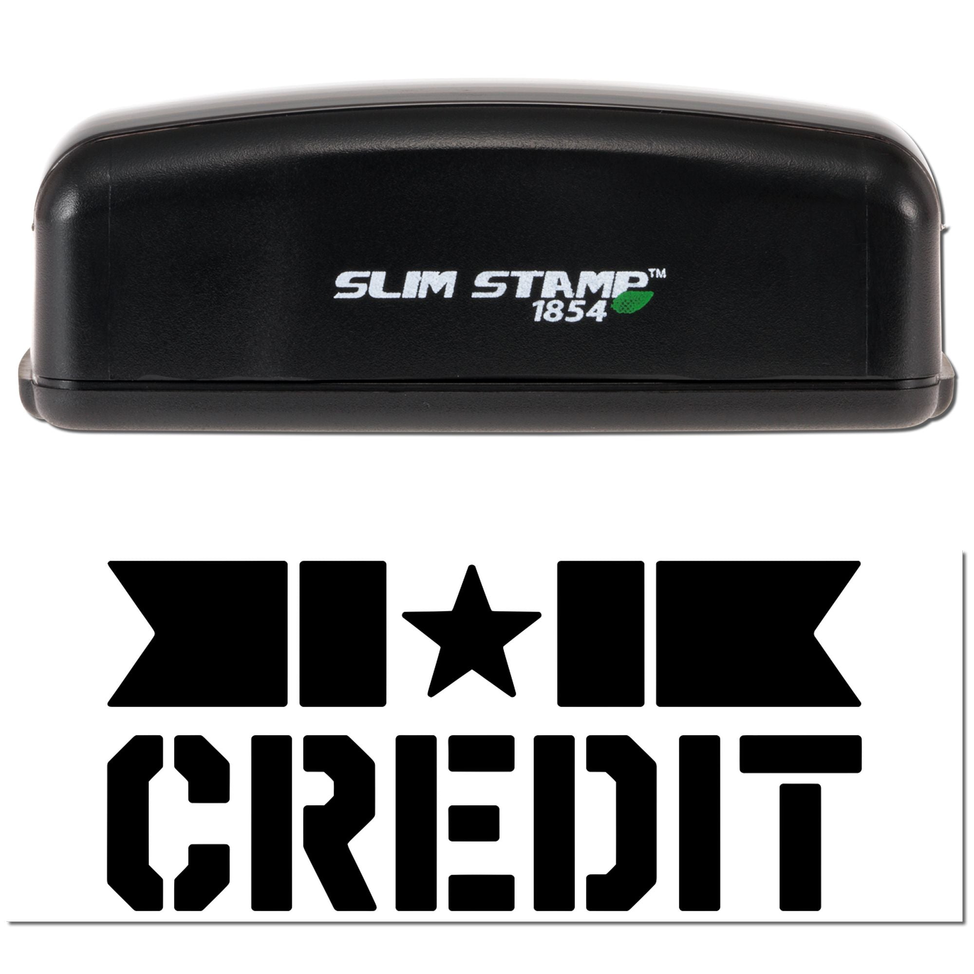 Service Credit Custom Admin Compact Pre-Inked Stamp