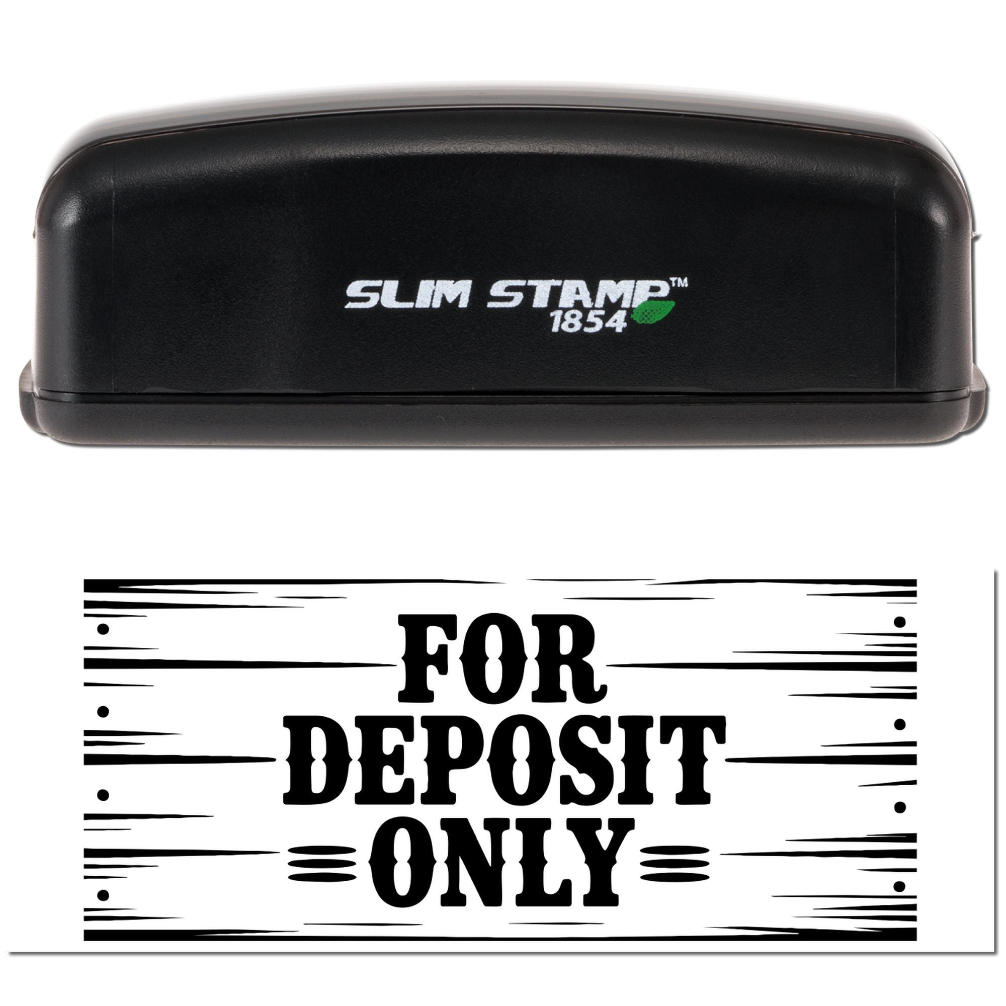 Western Heritage for Deposit only Business Compact Pre-Inked Stamp