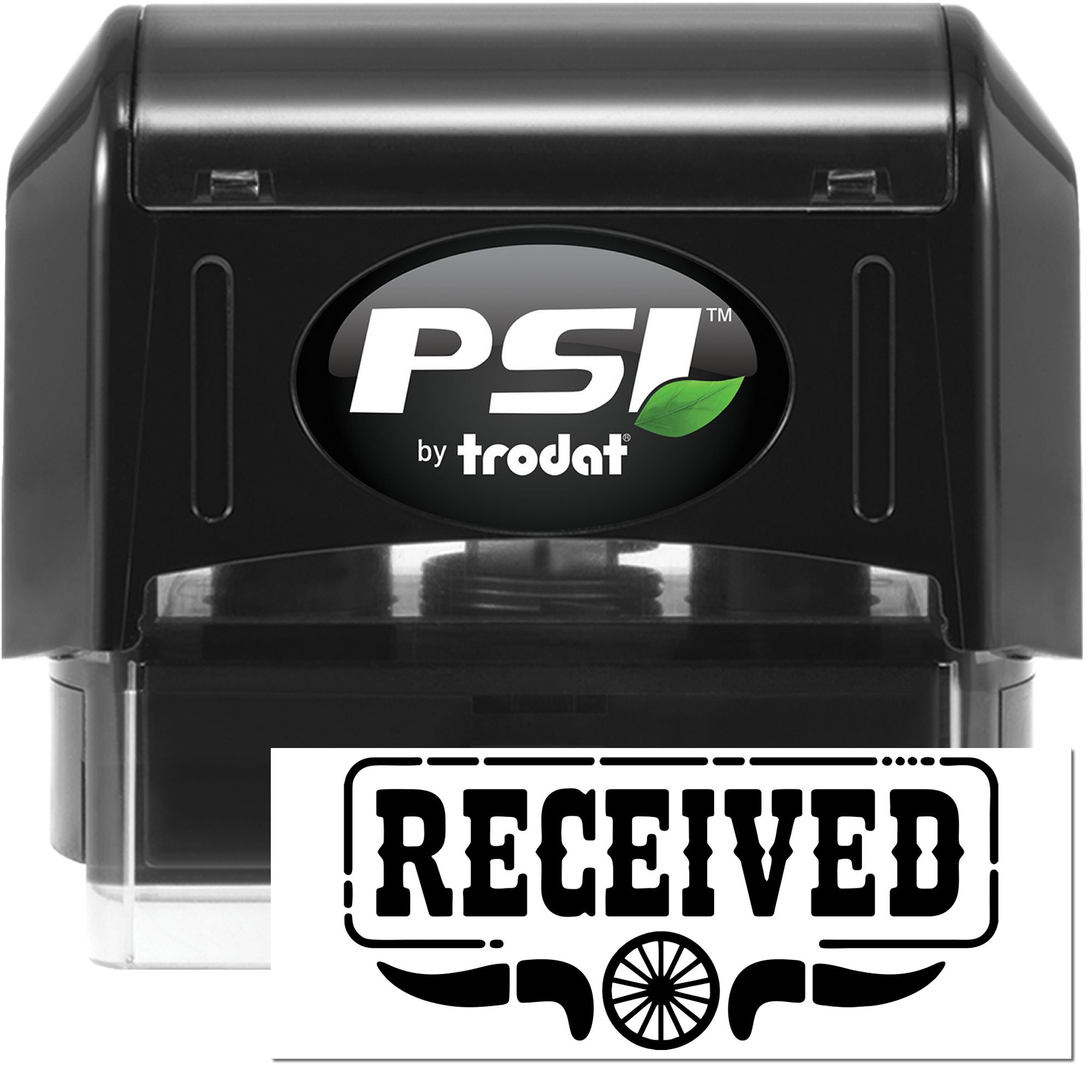 PSI by Trodat self-inking rubber stamp with Received imprint, ideal office approval stamp for mail, documents and records.