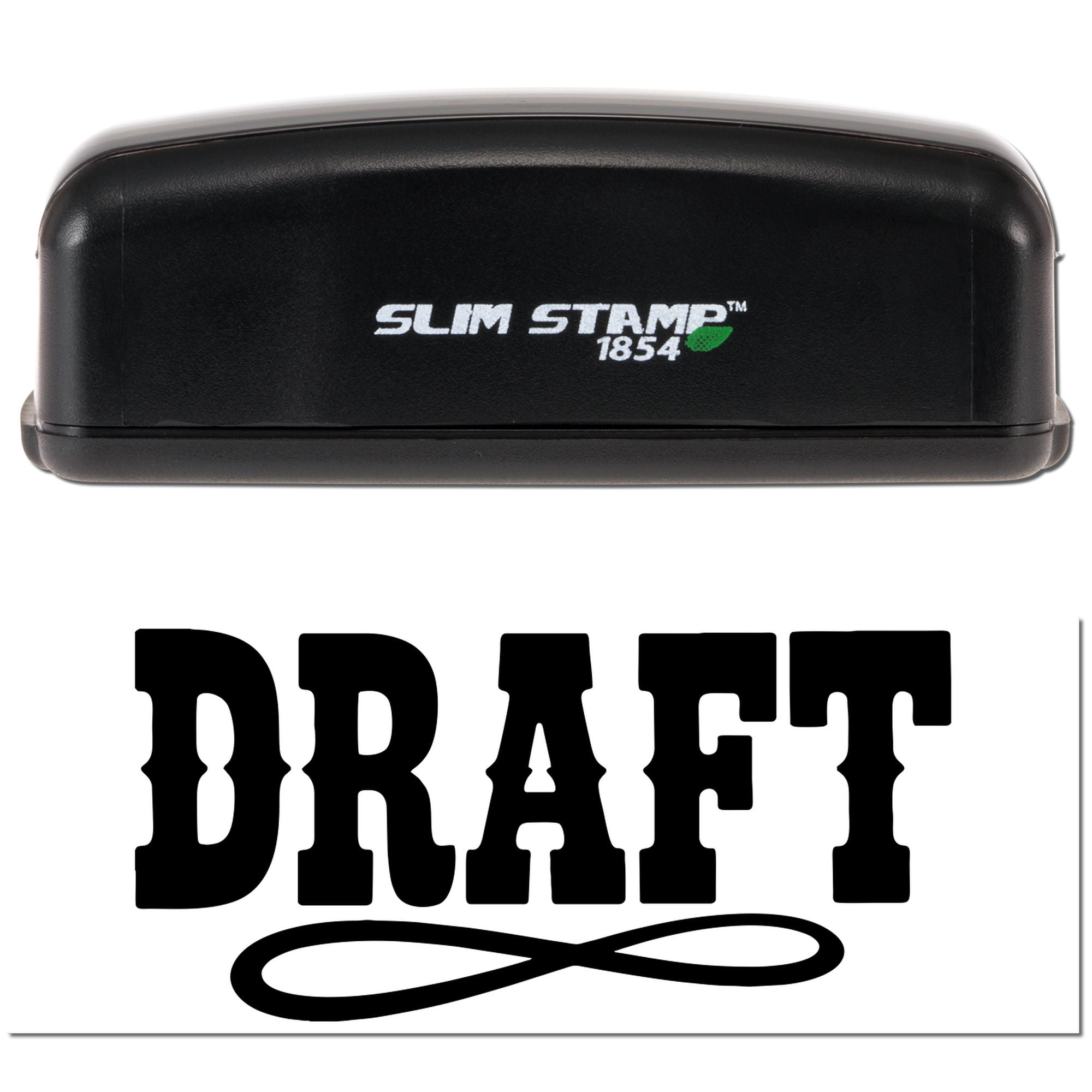 Western Heritage Draft Document Desk Compact Pre-Inked Stamp