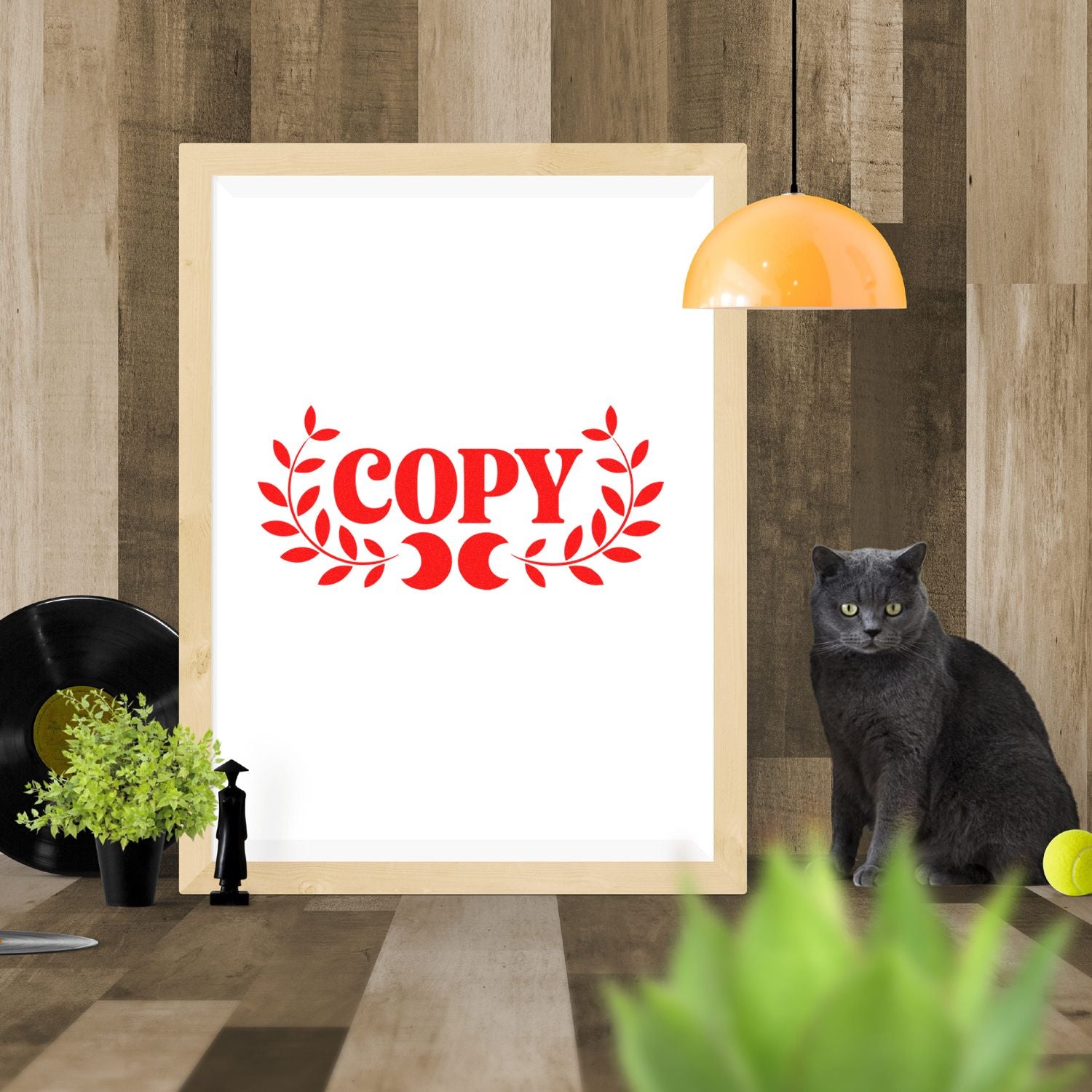 COPY rubber stamp design with laurel wreath, ideal for document marking, office use, and custom stationery.