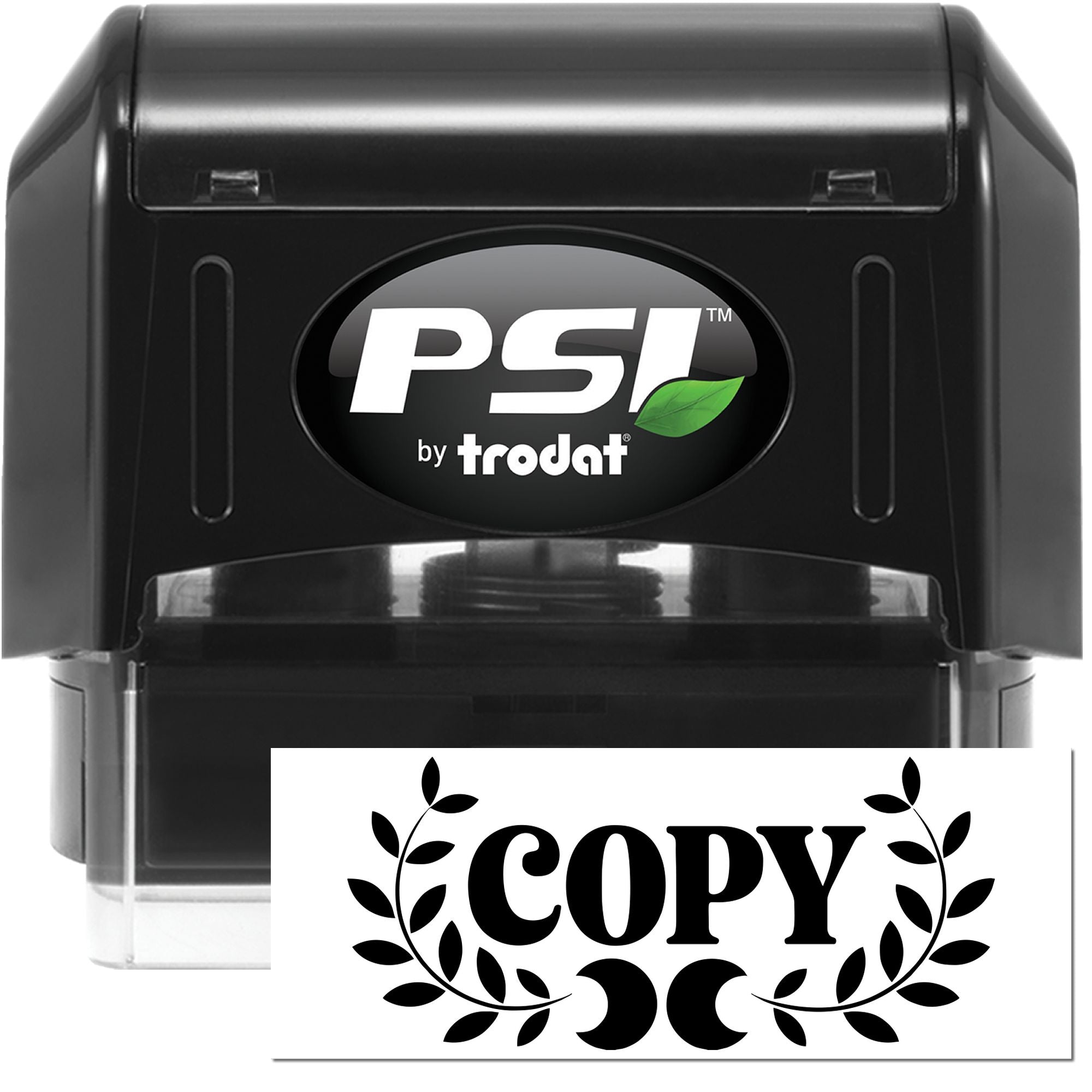 PSI by Trodat self-inking rubber stamp with decorative COPY design for marking duplicate documents.