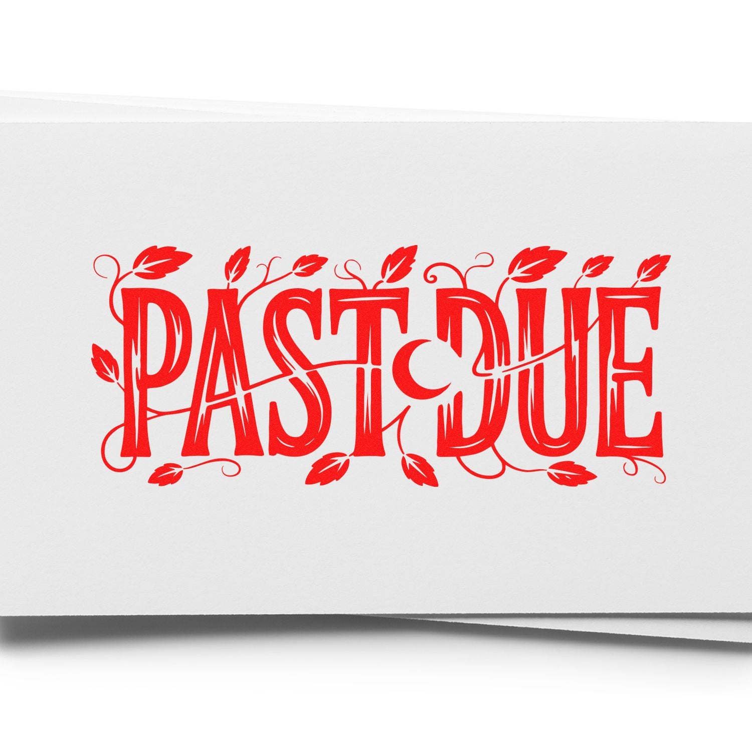 Past Due decorative rubber stamp for overdue invoices, billing reminders, and payment notices.