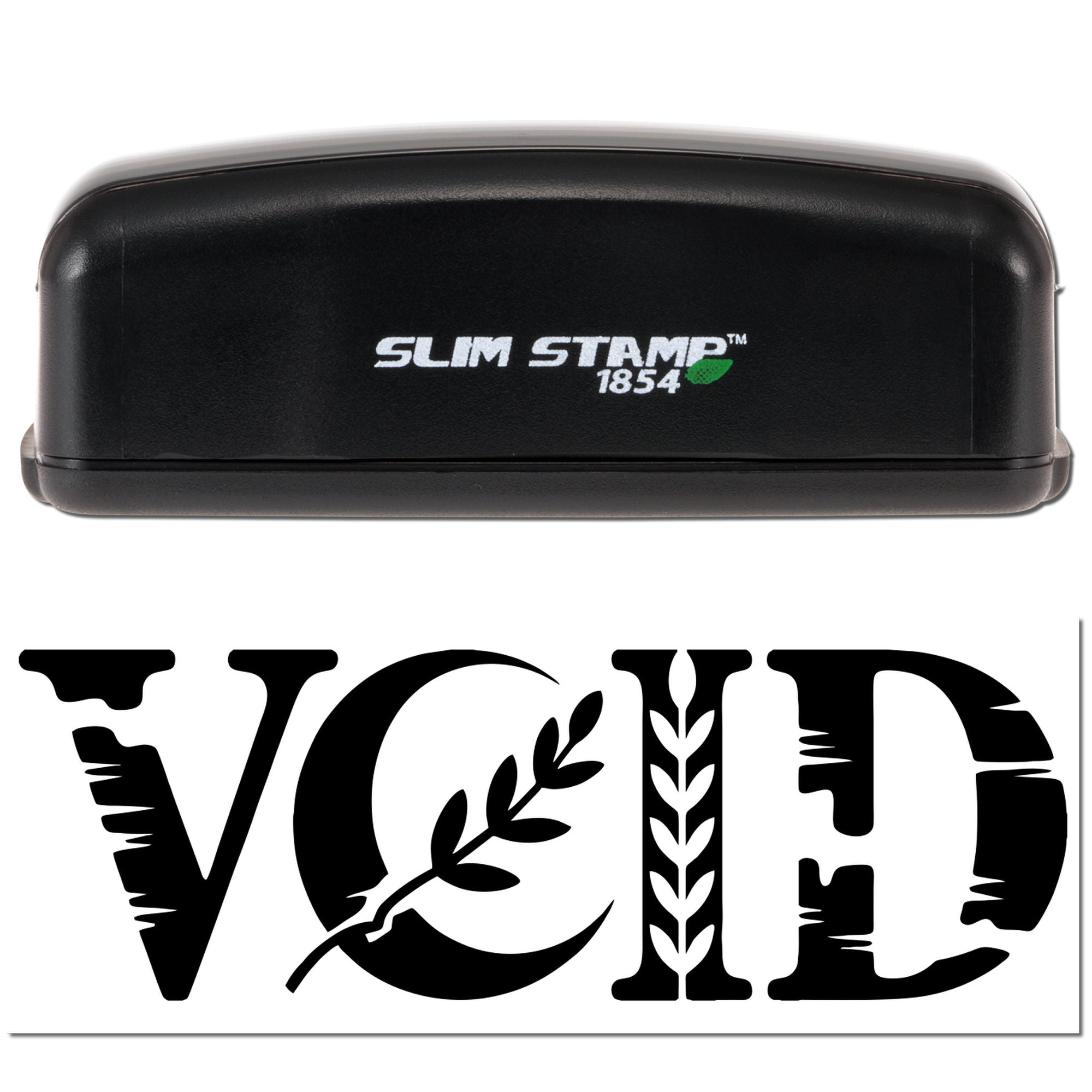 Slim Stamp 1854 rubber stamp with decorative VOID imprint for marking documents void or cancelled