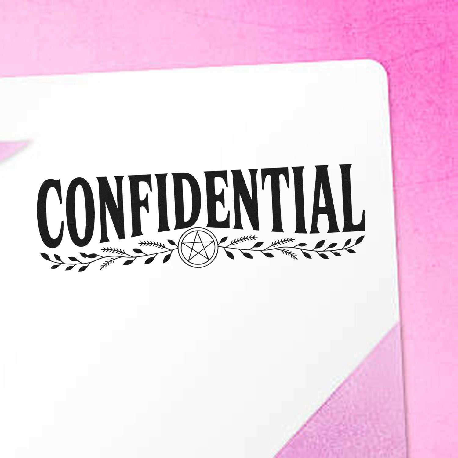Confidential rubber stamp on envelope for secure document and mail marking