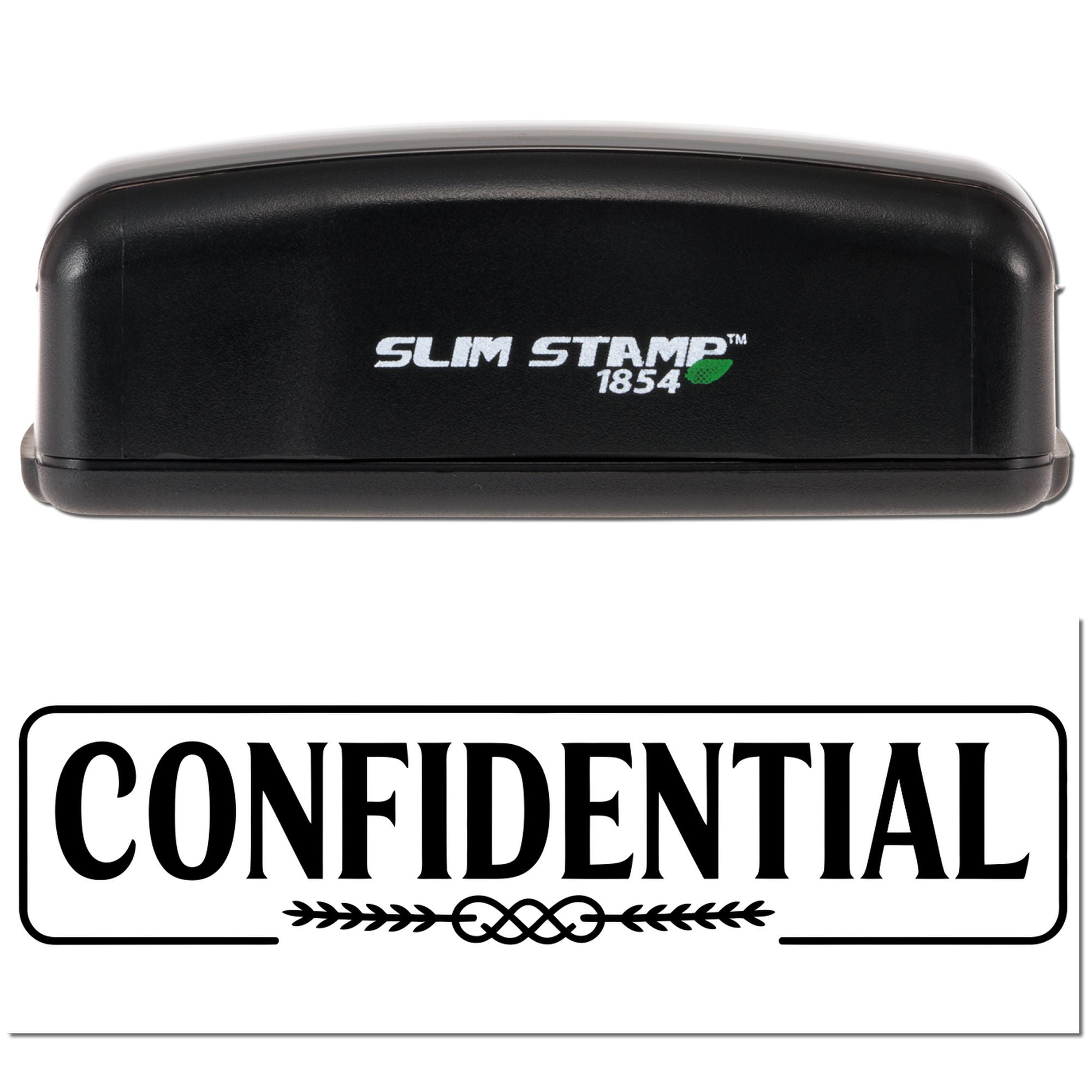 Slim Stamp 1854 self-inking Confidential rubber stamp for marking sensitive documents and mail