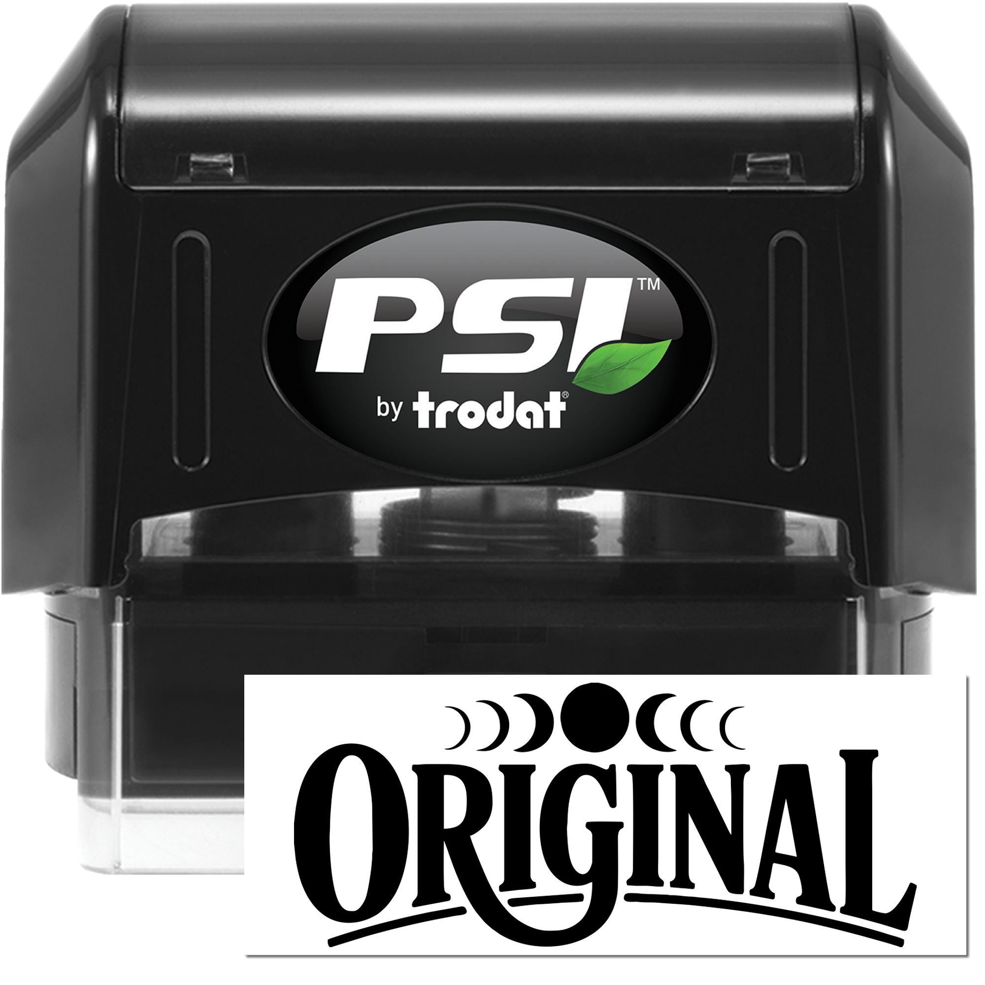 PSI by Trodat self-inking rubber stamp with Original imprint for business branding, packaging, and document marking.
