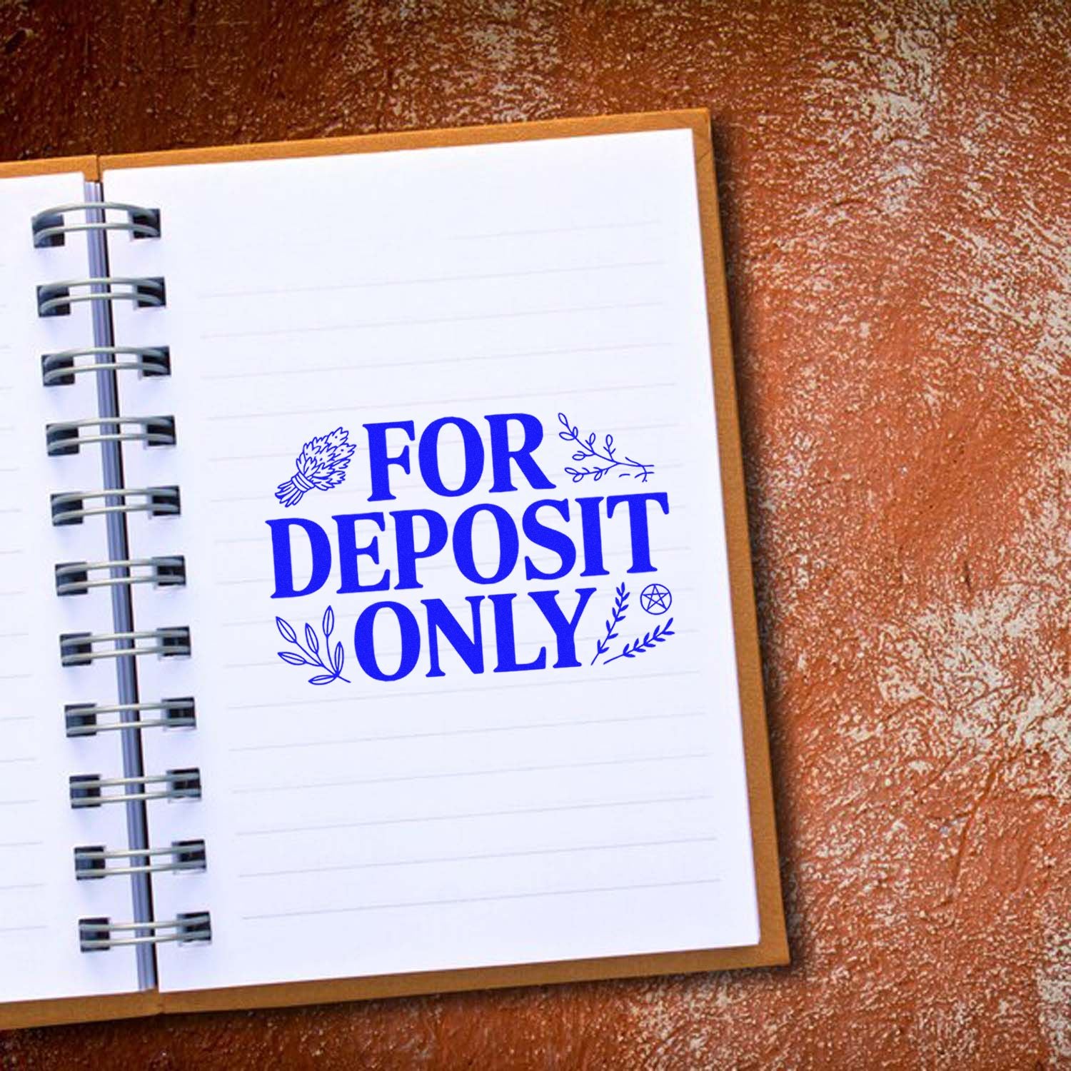 For Deposit Only rubber stamp for check endorsement, helping secure bank deposits and payment processing.