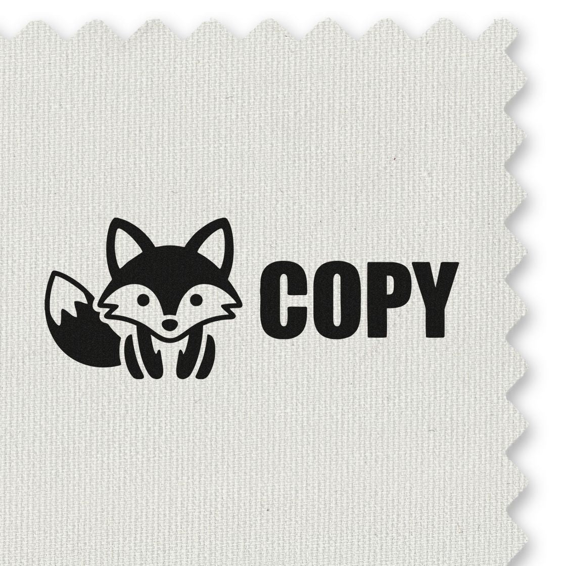 Fox COPY rubber stamp design for marking photocopies, document duplicates, and office files
