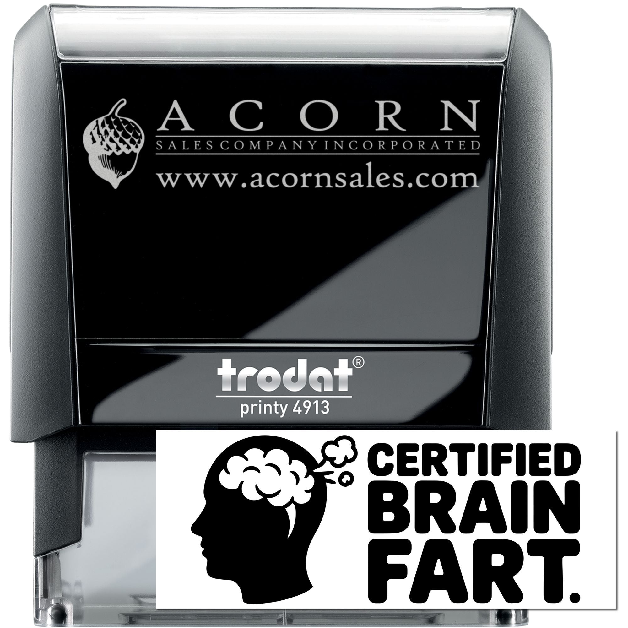 Certified Brain Fart Funny Self-Inking Stamp