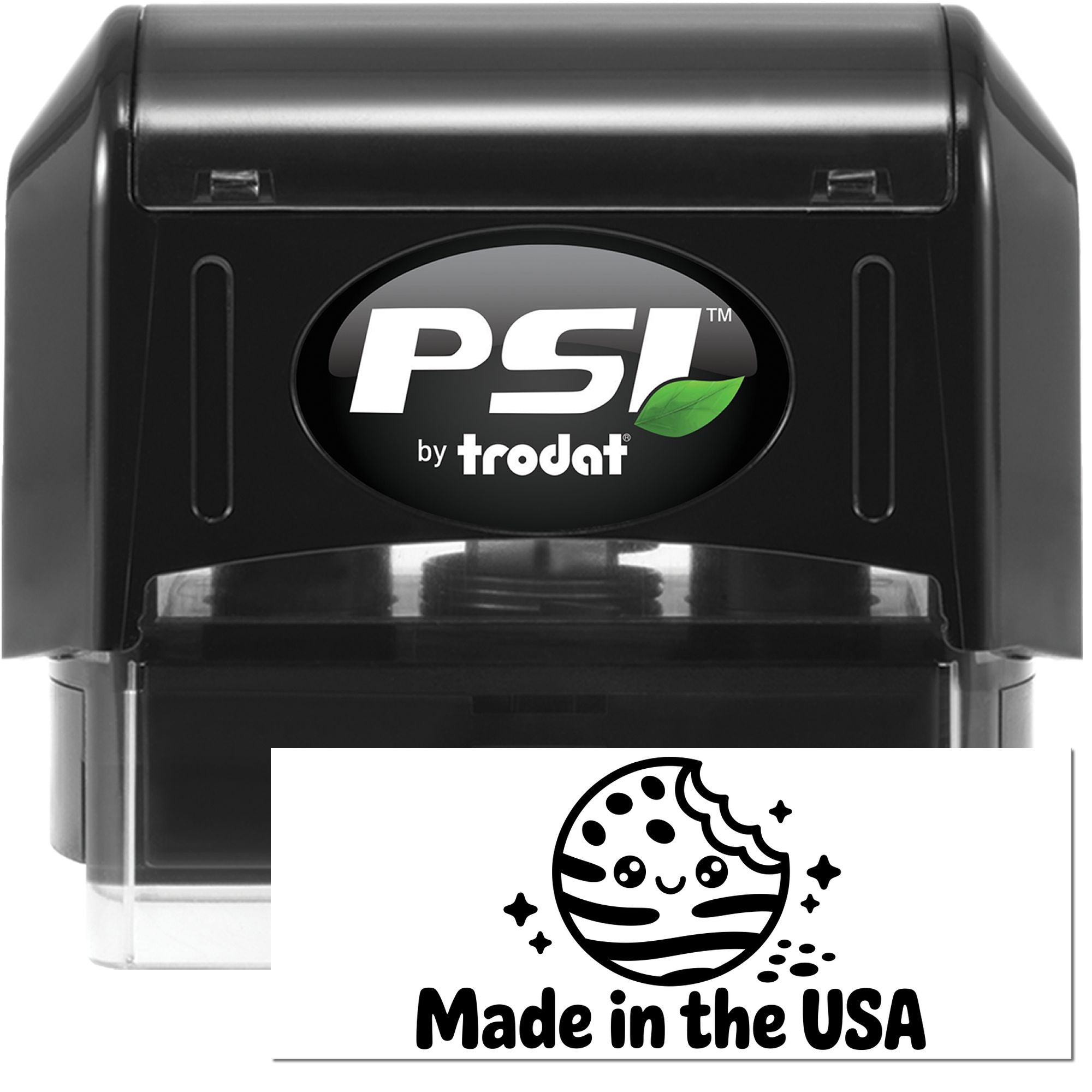 Cosmic Cookie Moon Packaging Branding Pre-Inked Stamp