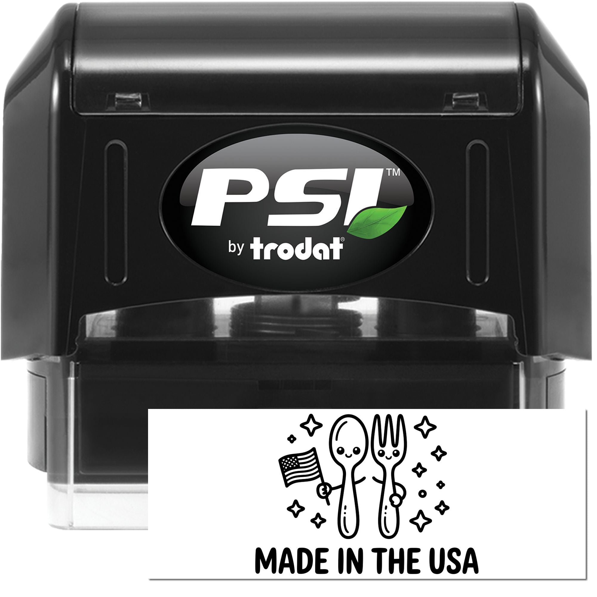 Stars & Stripes Spoons Customs Marking Pre-Inked Stamp