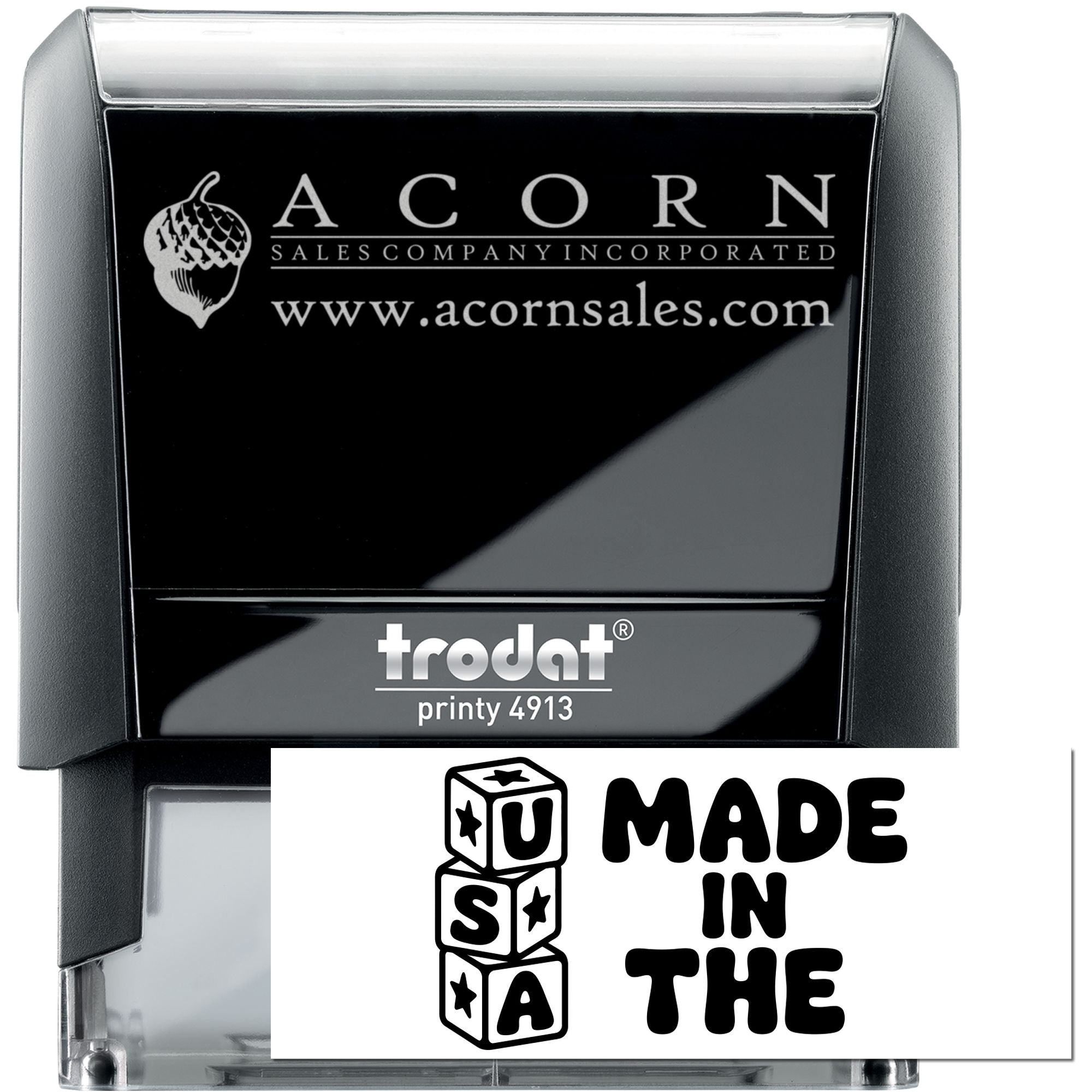 Americana Block Style Made In Self-Inking Stamp