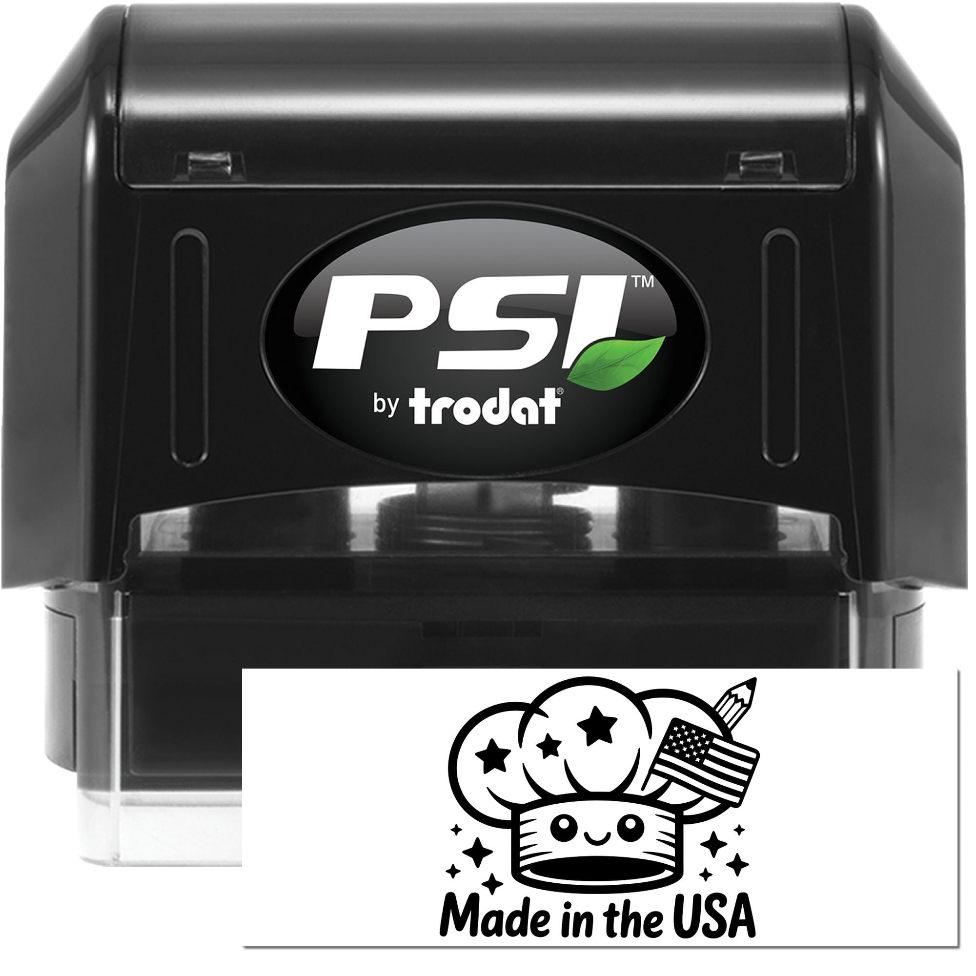 Patriotic Chef Charm Custom Logo Pre-Inked Stamp