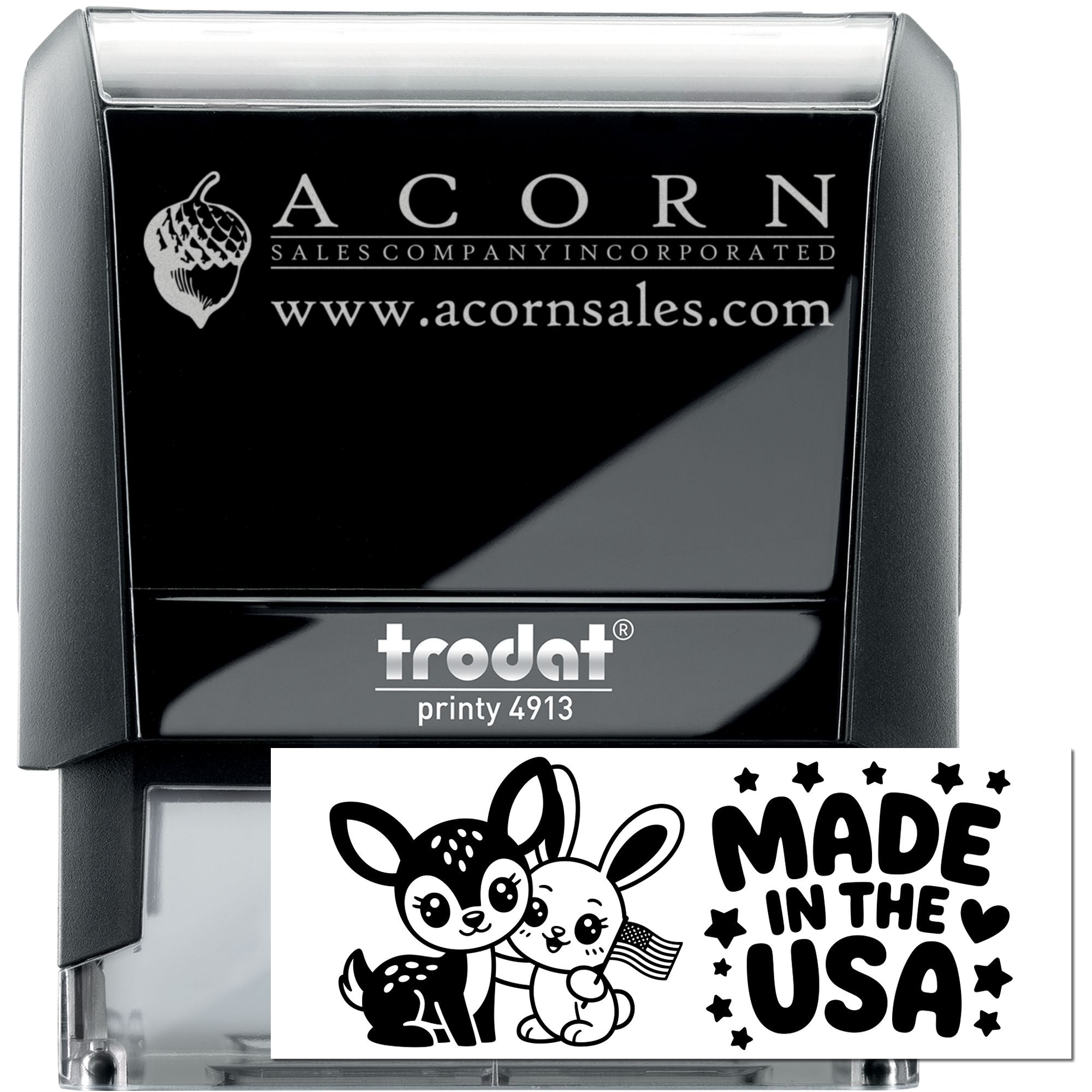 Whimsy Star Bunnies Origin Marking Self-Inking Stamp