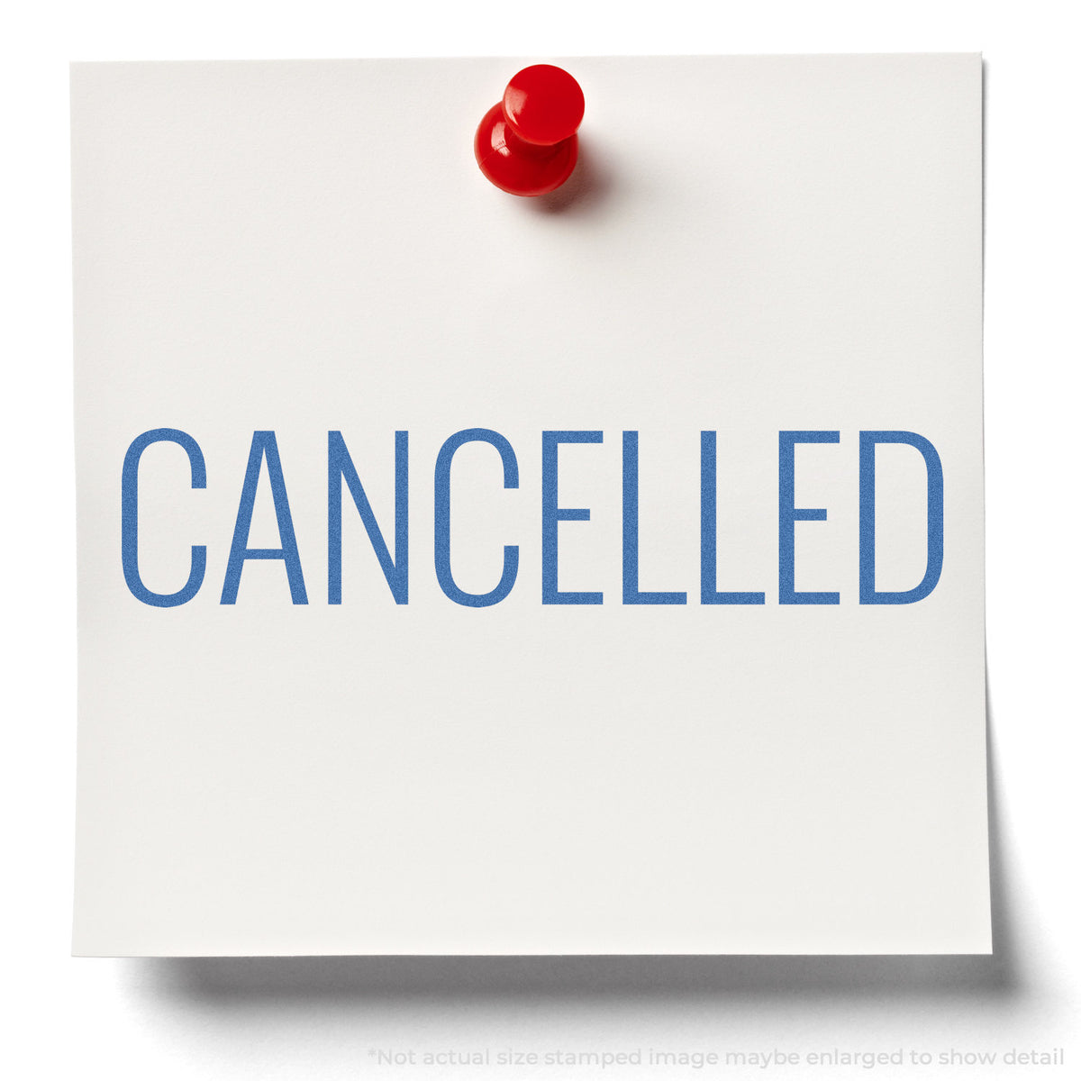 "Cancelled" stamp impression on light paper stock, Cancelled Stamp For Account Paperwork