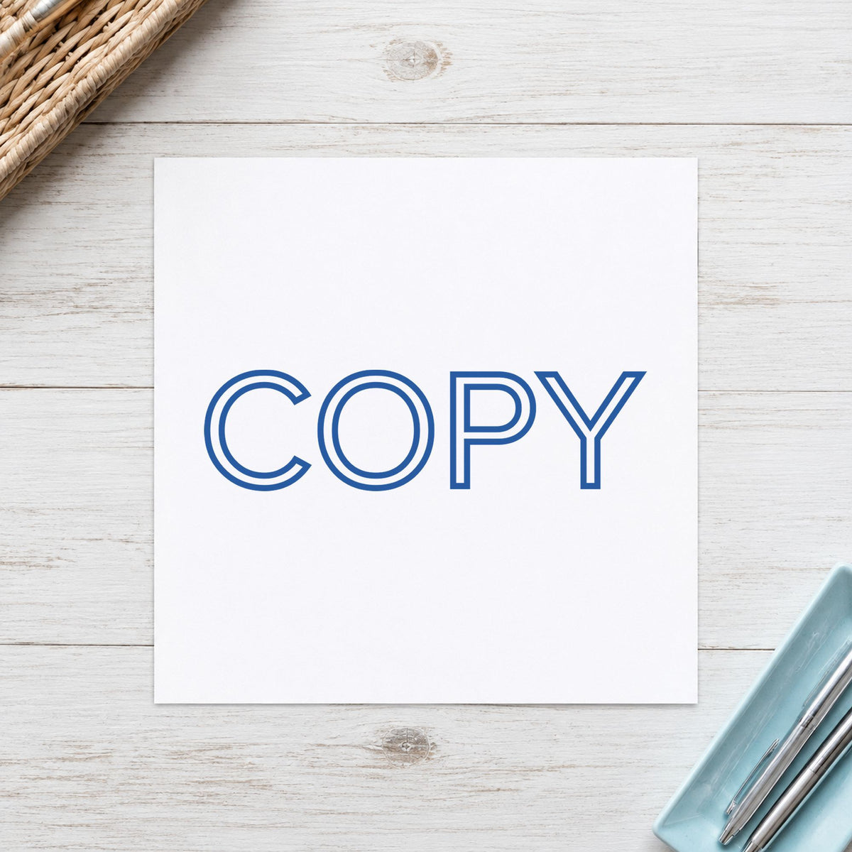 "Copy" mark added to paperwork with a pre-inked Xstamper stamp