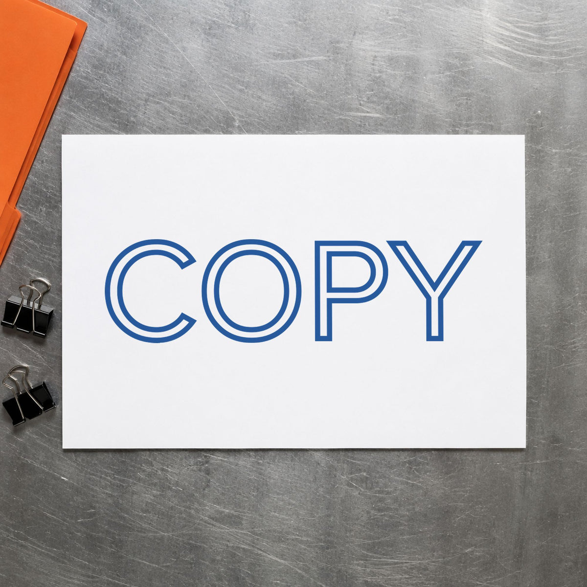 "Copy" stamp mark in everyday office use, Xstamper 1006
