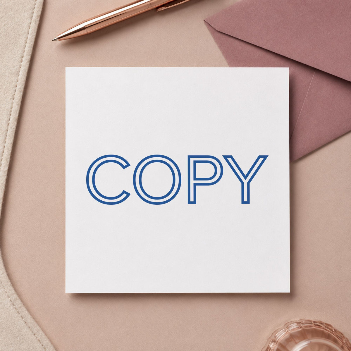 Marking a page "Copy" with the Copy Stamp – Blue Pre-Inked Xstamper