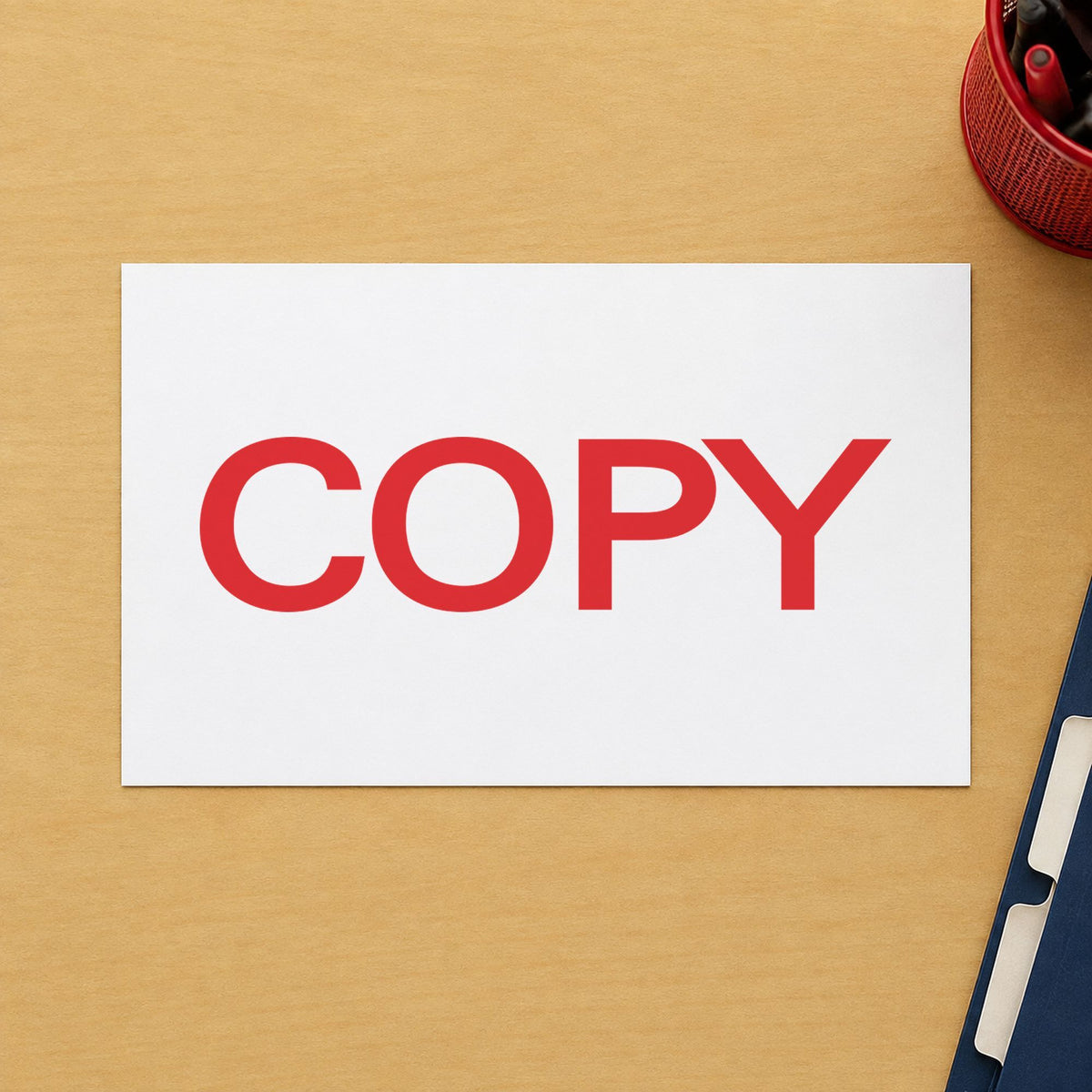 "Copy" mark added to paperwork with a pre-inked Xstamper stamp