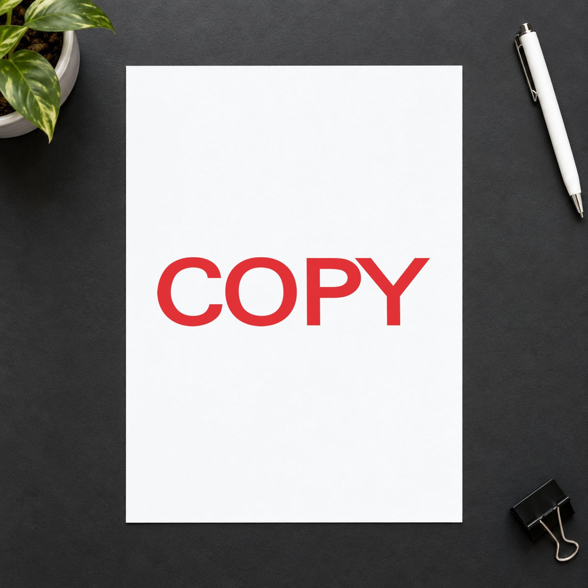 "Copy" stamp mark in everyday office use, Xstamper 1359