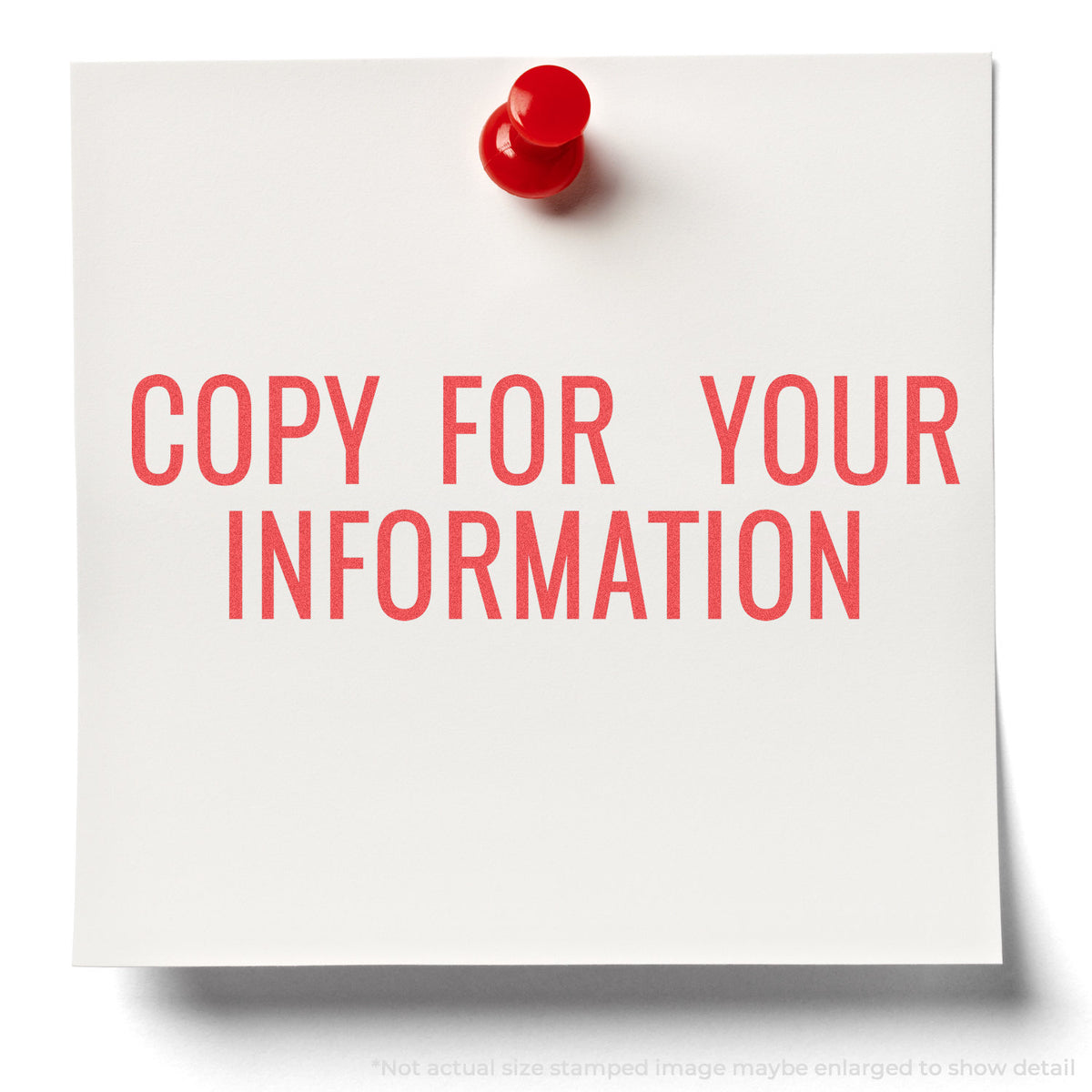 "Copy for your information" stamp impression on light paper stock, Xstamper Copy For Your Information Stamp