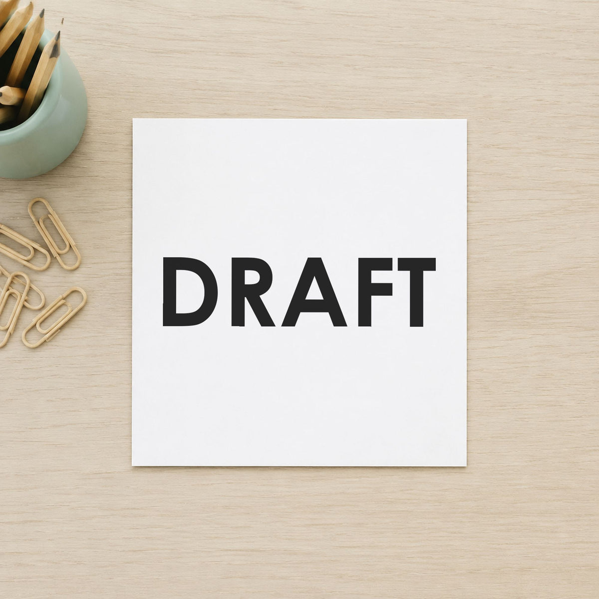 Xstamper Draft Stamp – Black Pre-Inked leaving a clean "Draft" impression