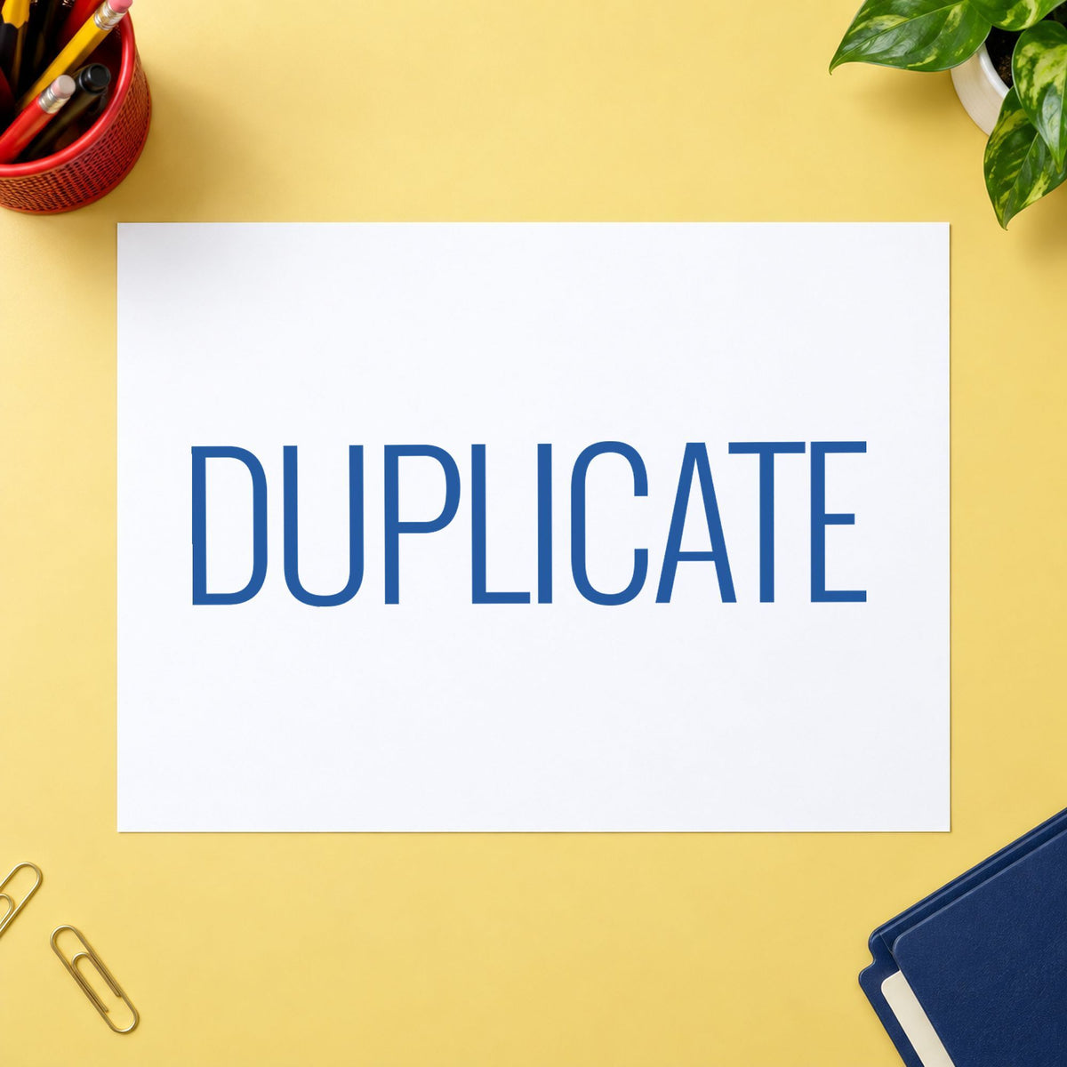 Marking a page "Duplicate" with the Duplicate Stamp