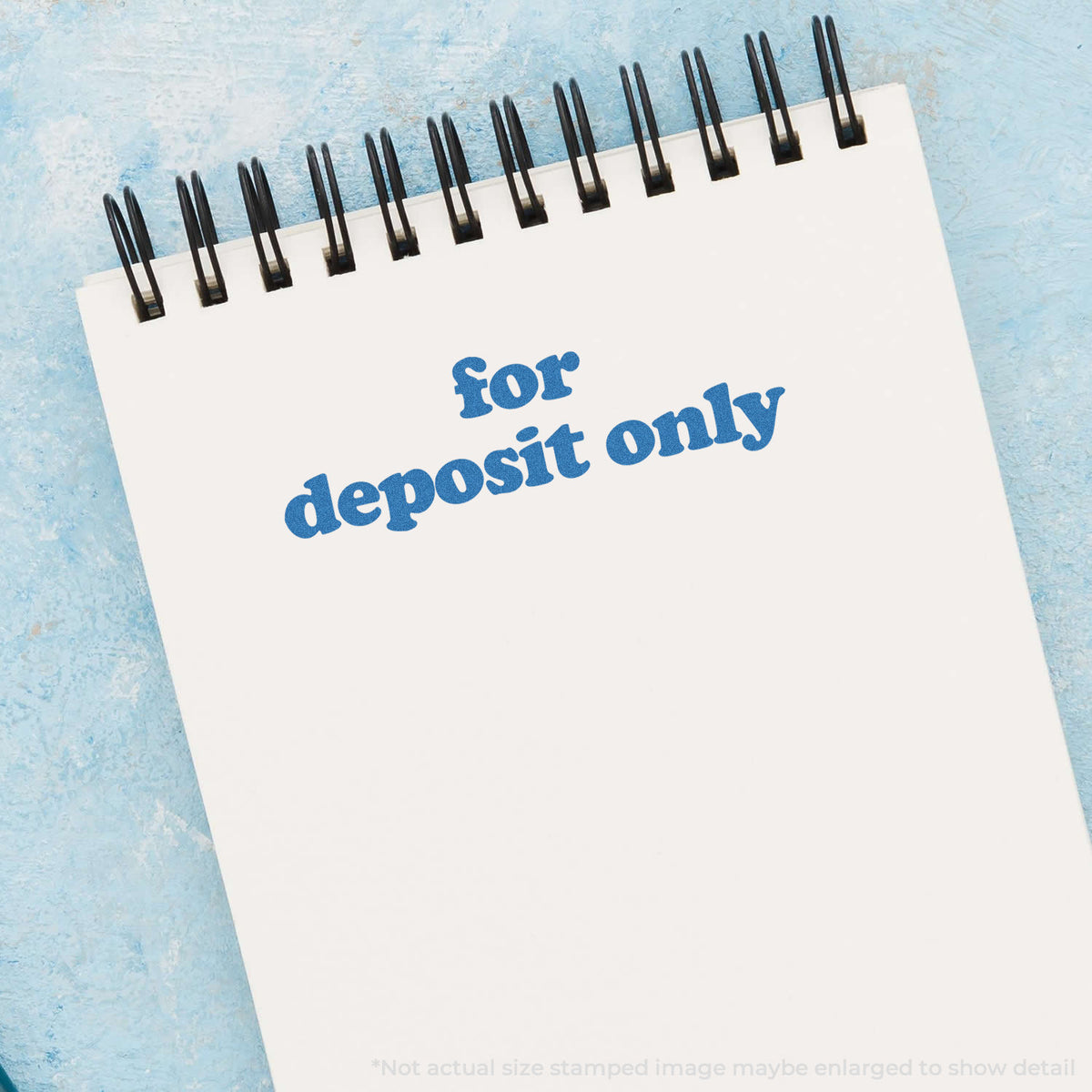 "For deposit only" mark stamped for document handling, Xstamper 1333 stamp
