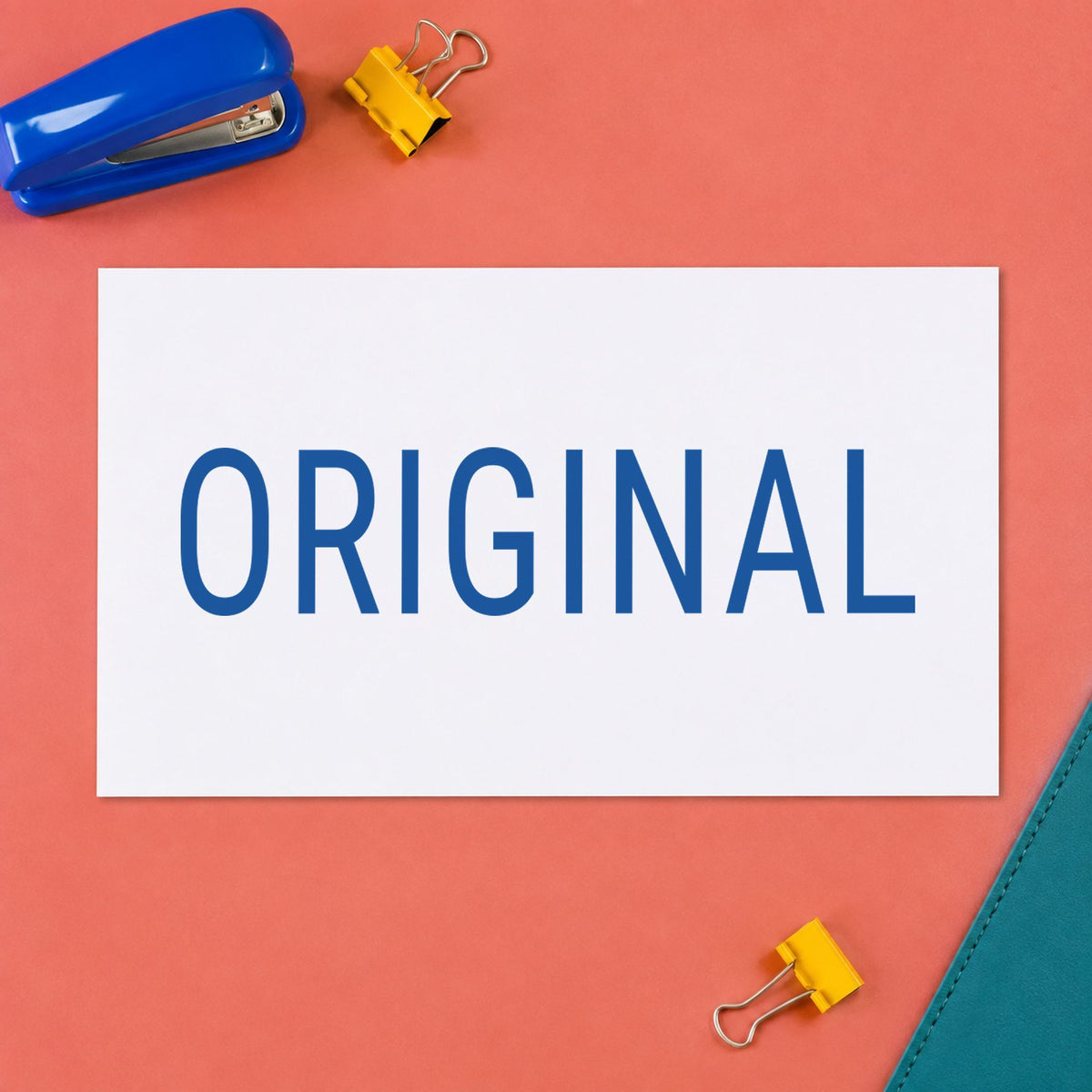 "Original" imprint from fixed stock wording, no customization needed