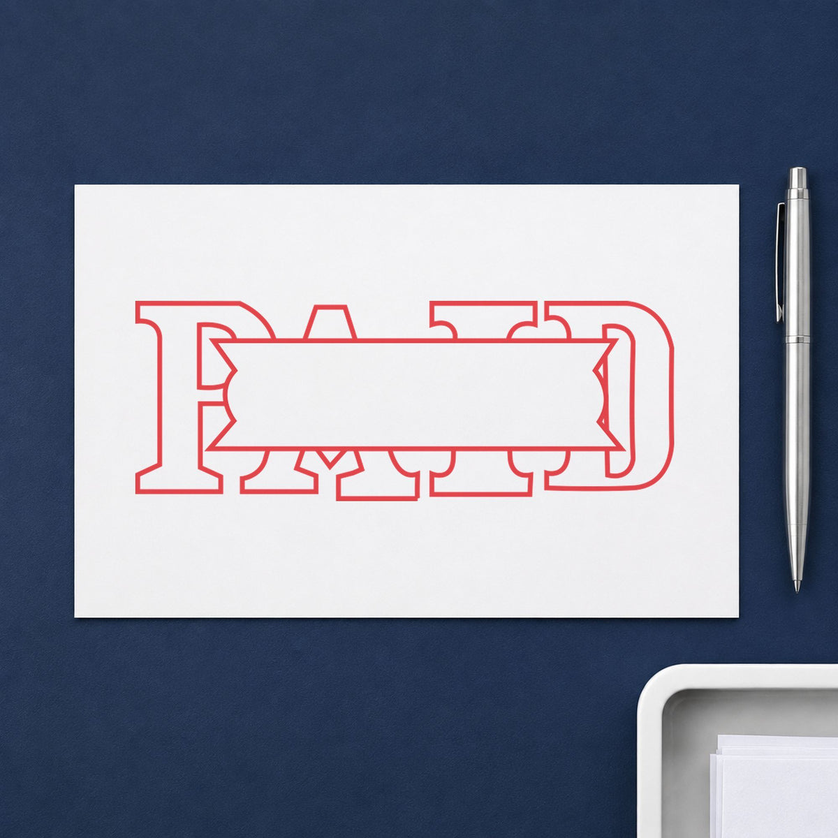 "Paid" imprint stamped on a document with the Xstamper Paid Stamp – Red Pre-Inked