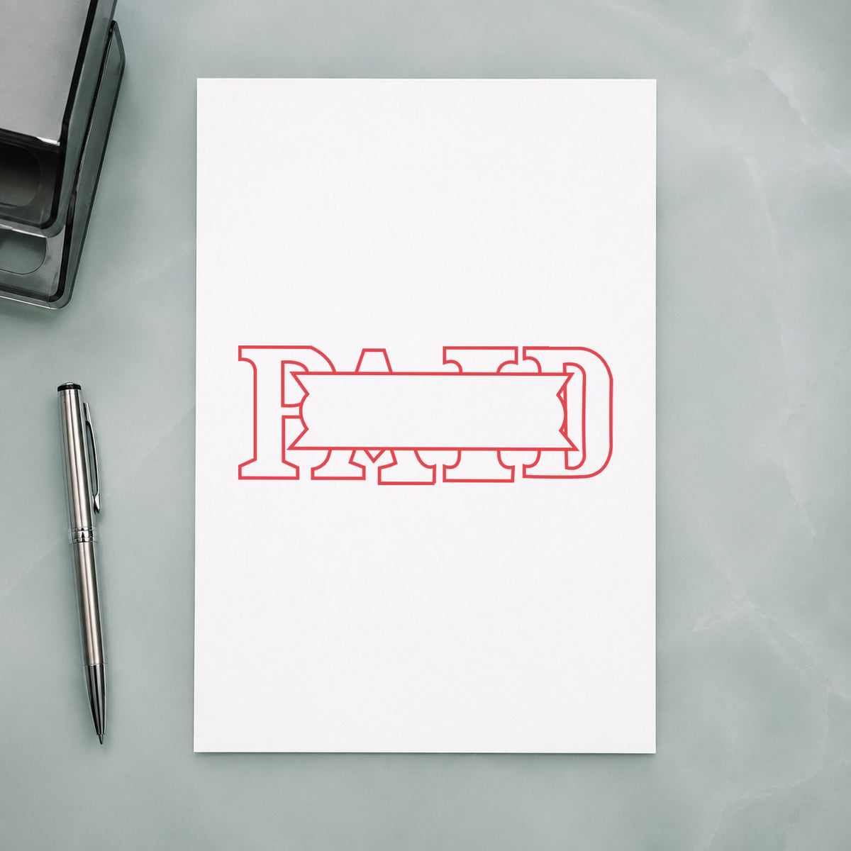 Crisp "Paid" imprint produced by the Xstamper Paid Stamp – Red Pre-Inked