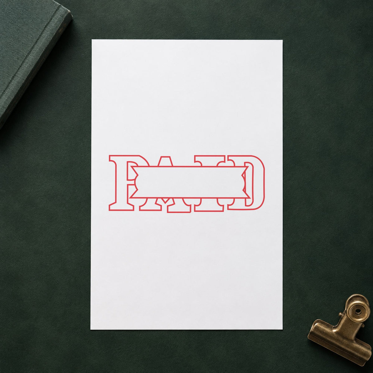 Xstamper Paid Stamp – Red Pre-Inked leaving a clean "Paid" impression