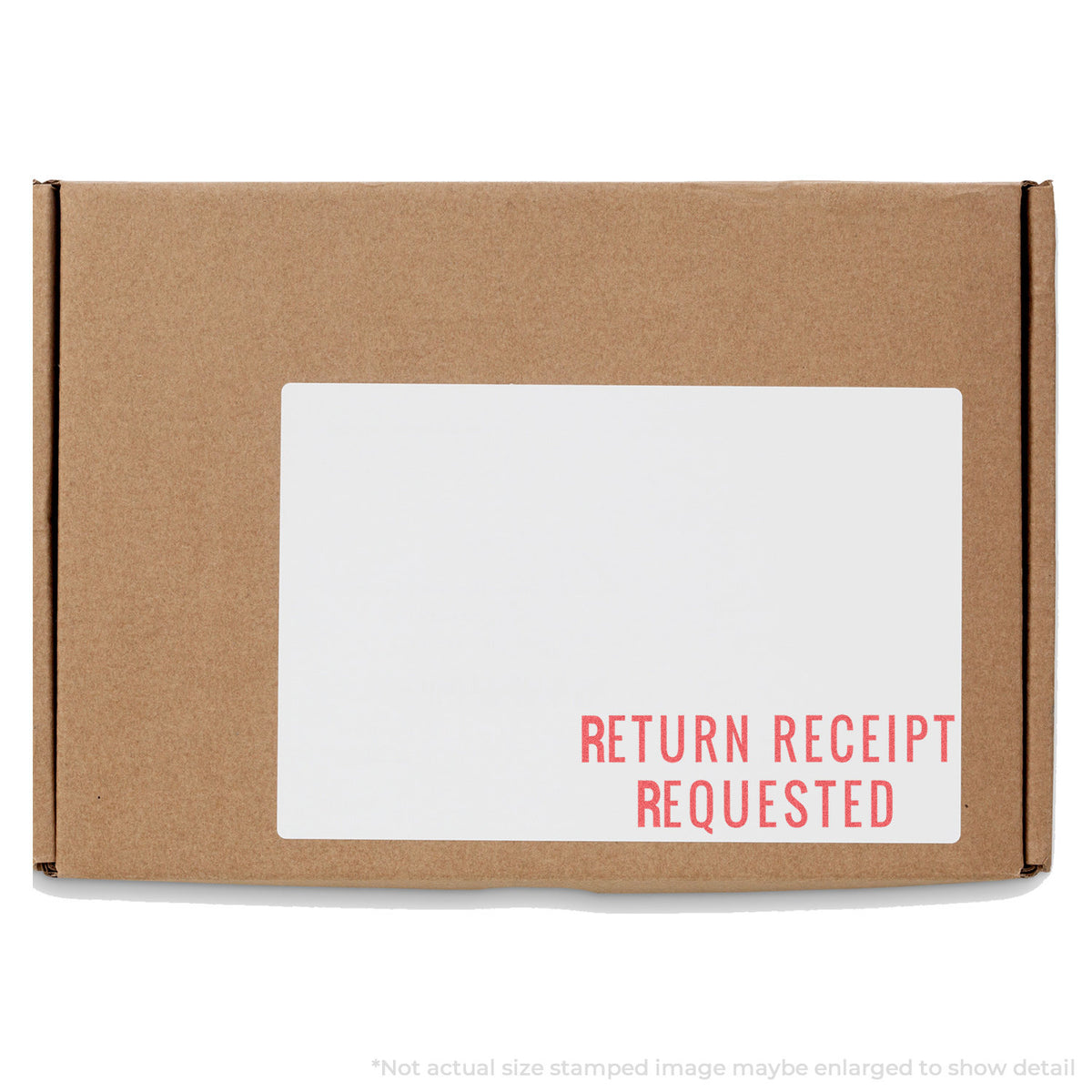 "Return receipt requested" imprint used to flag items for handling, Return Receipt Requested Stamp