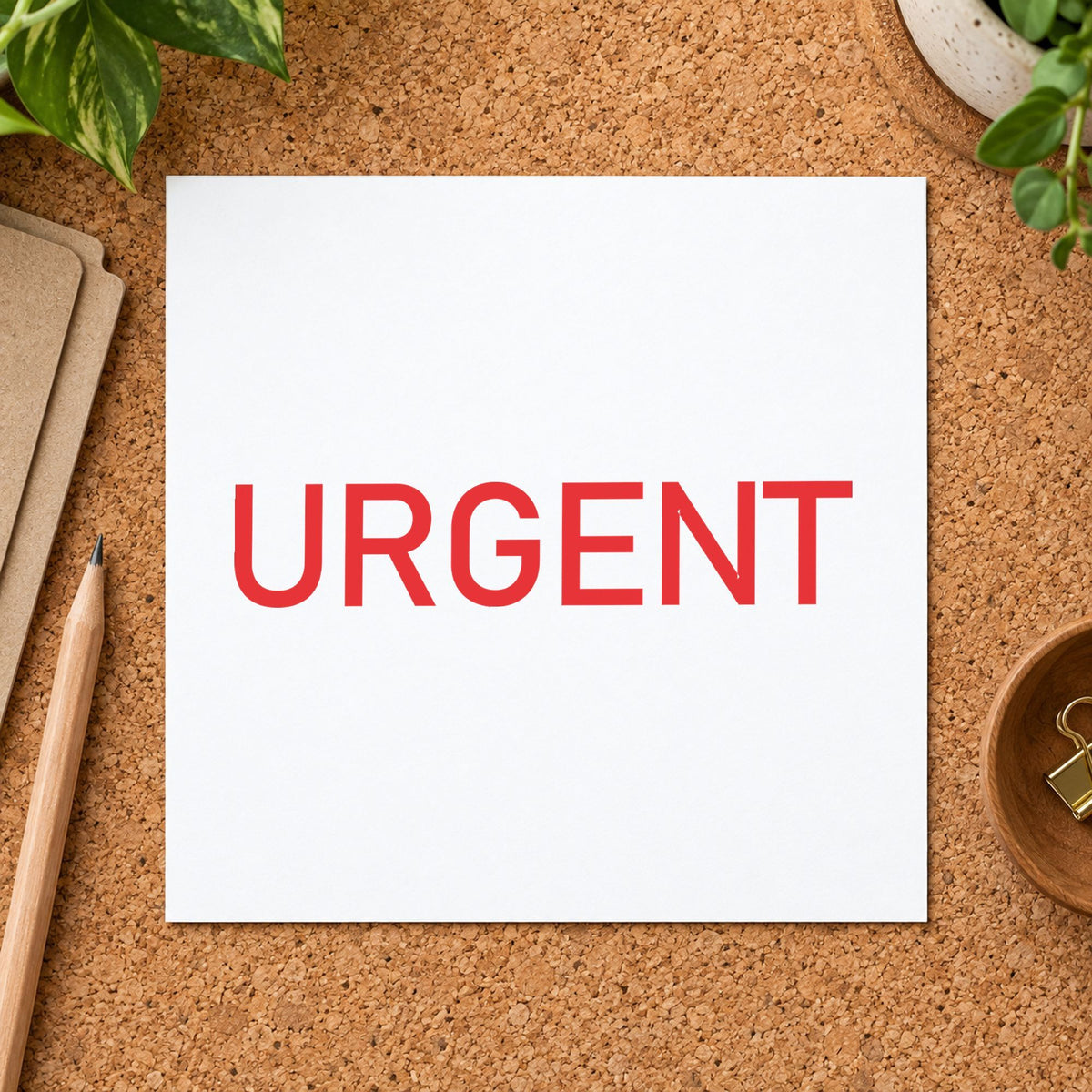 "Urgent" mark added to paperwork with a pre-inked Xstamper stamp