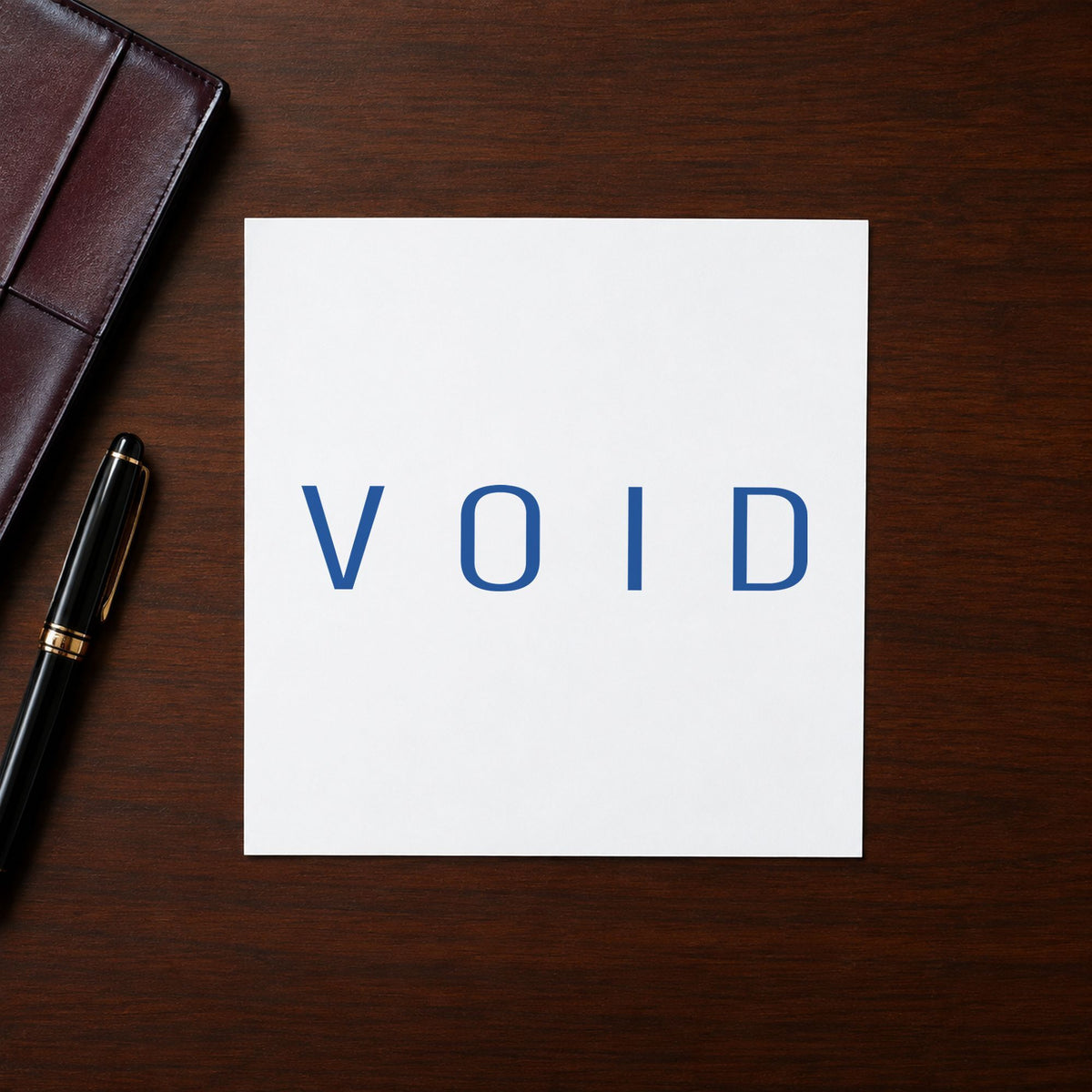 "Void" stamp mark in everyday office use, Xstamper 1117