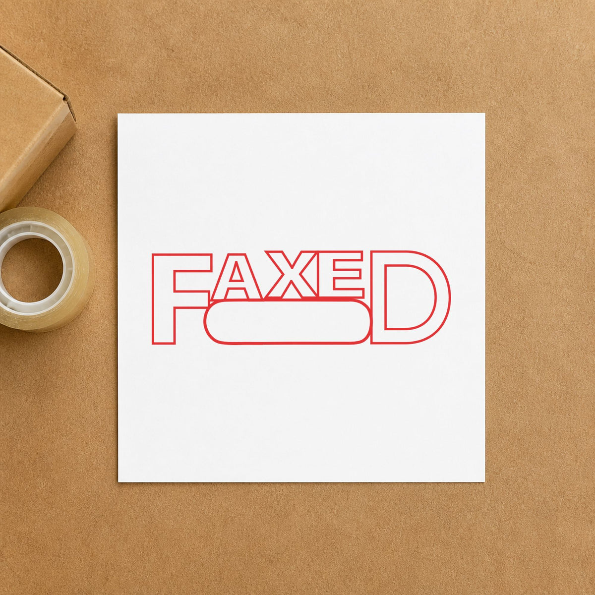 Marking a page "Date faxed" with the Xstamper Date Faxed Stamp