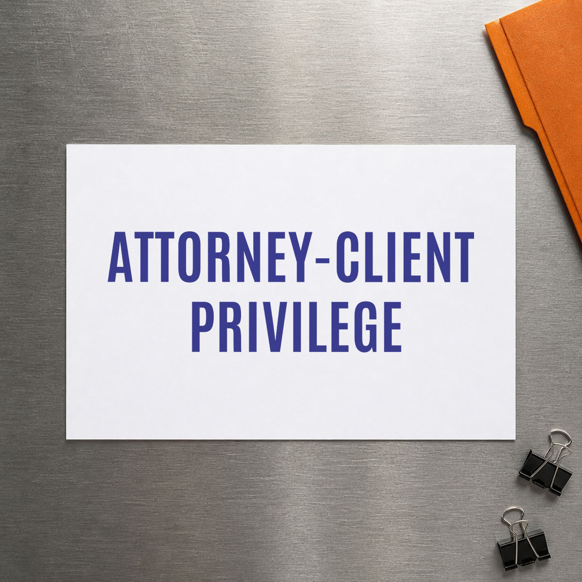 "Attorney-client privilege" stamp impression made with pre-inked Xstamper 1816