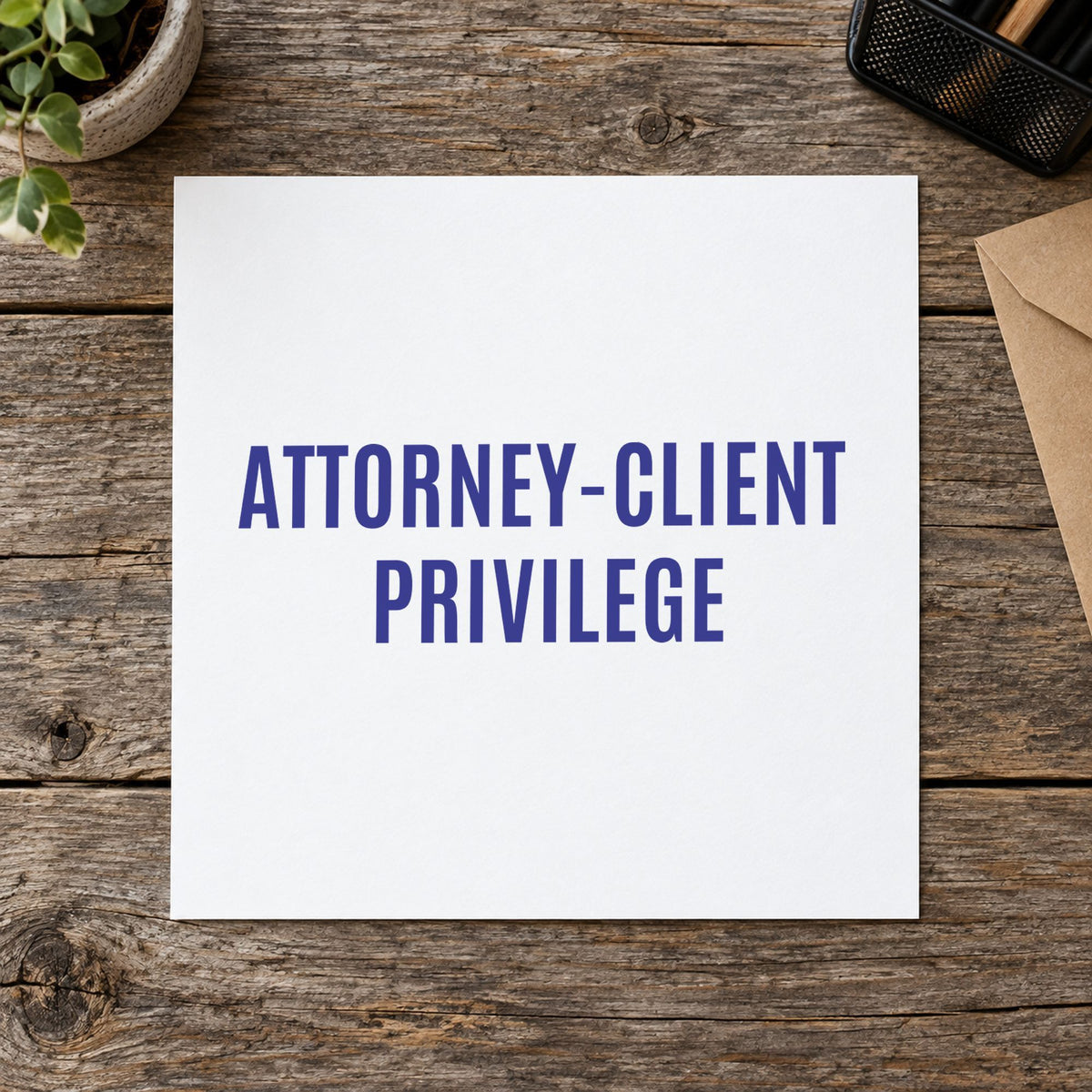 Marking a page "Attorney-client privilege" with the Attorney-Client Privilege Stamp