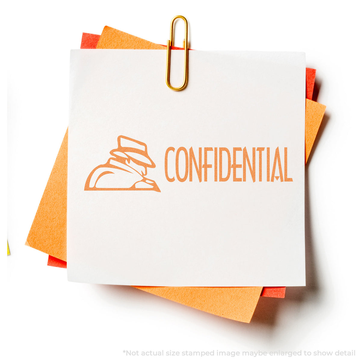 "Confidential" stamp impression on light paper stock, Confidential Office Stamp – Figure Style Pre-Inked Xstamper