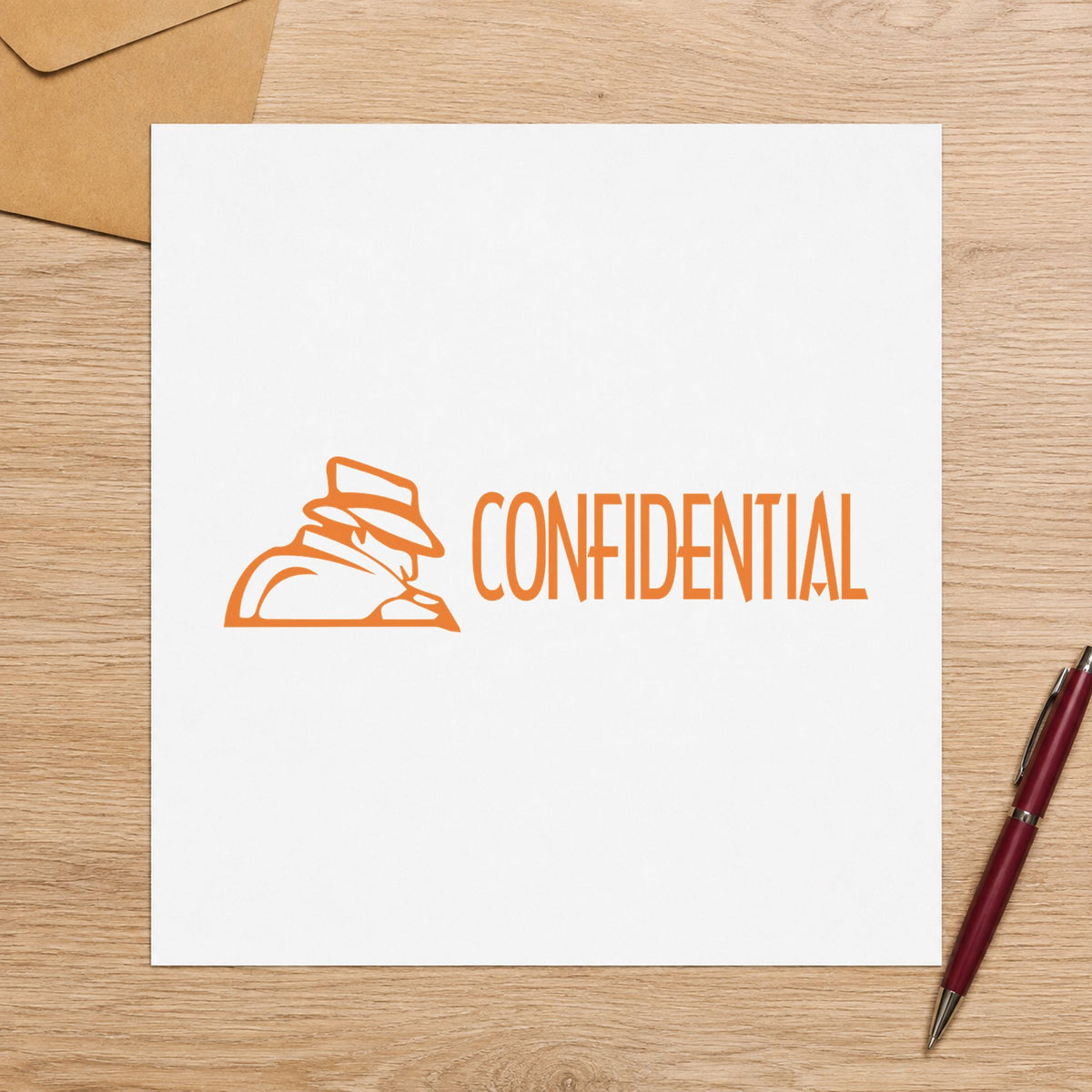 "Confidential" mark added to paperwork with a pre-inked Xstamper stamp