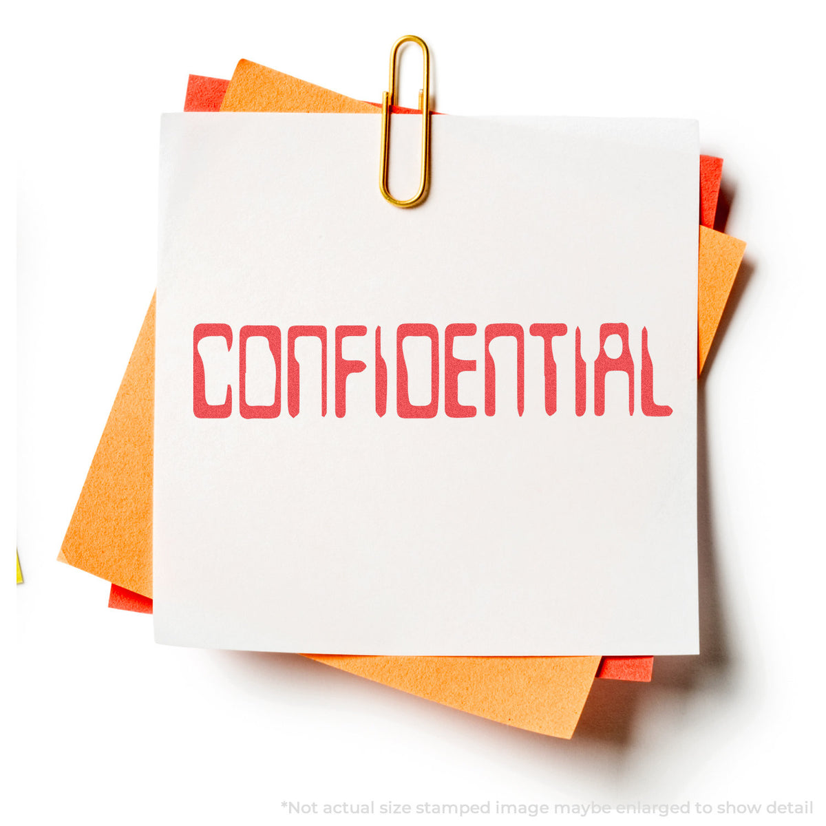 "Confidential" stamp impression on light paper stock, Confidential Document Stamp – Barcode Style Pre-Inked Xstamper