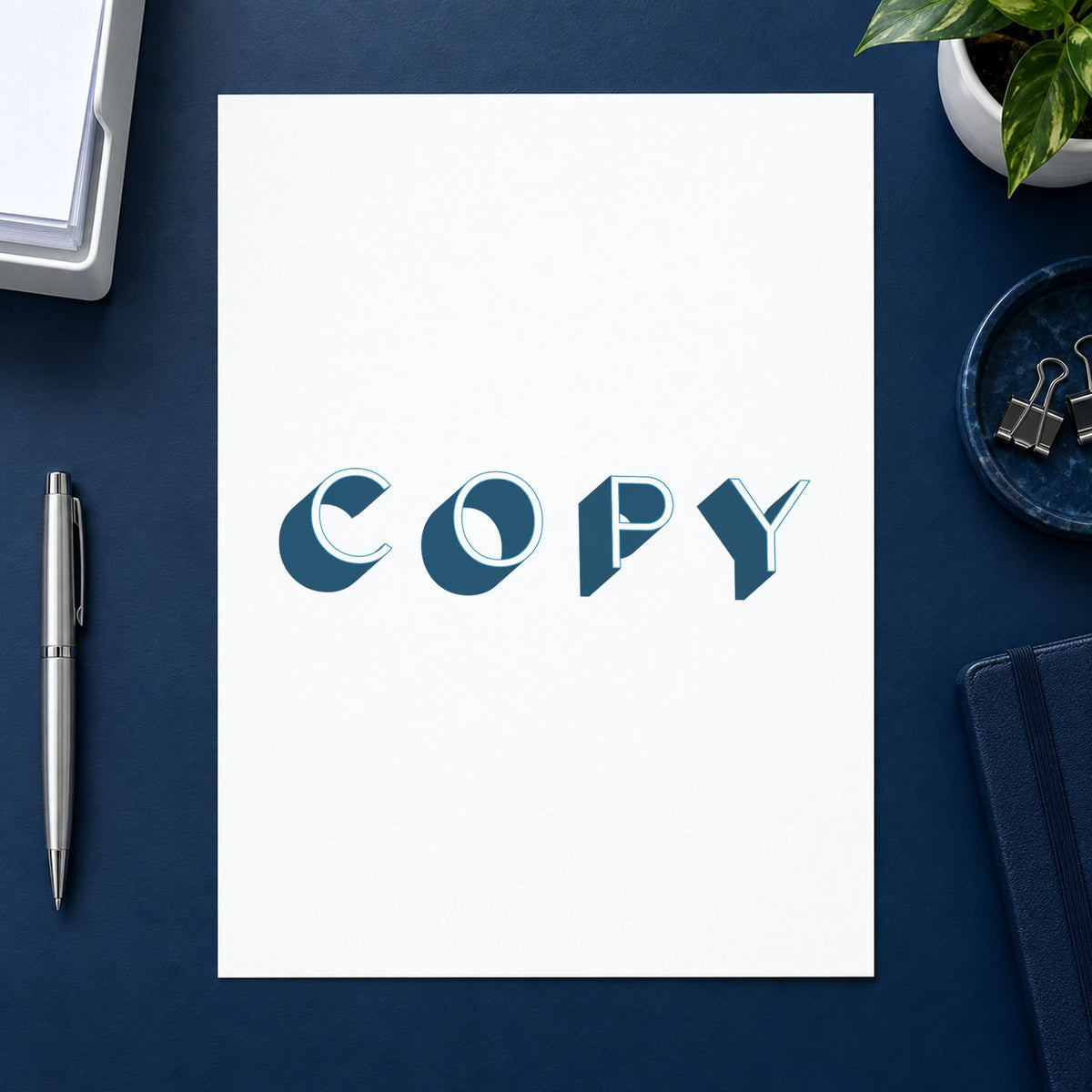 "Copy" stamp impression made with pre-inked Xstamper 1336