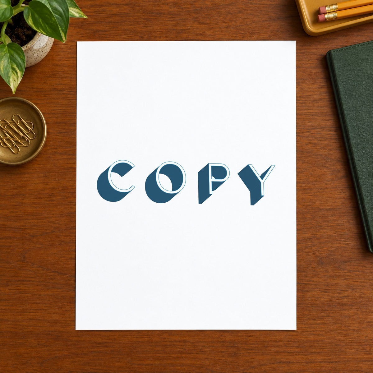 Xstamper Copy Stamp – Bold Blue Pre-Inked leaving a clean "Copy" impression