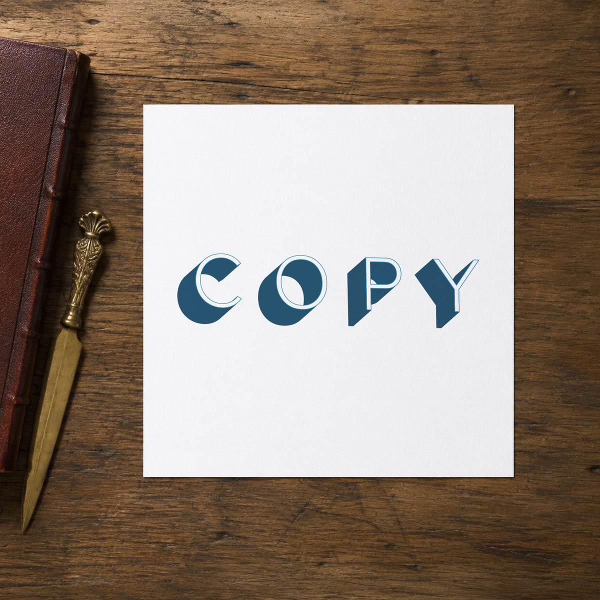 Marking a page "Copy" with the Xstamper Copy Stamp – Bold Blue Pre-Inked