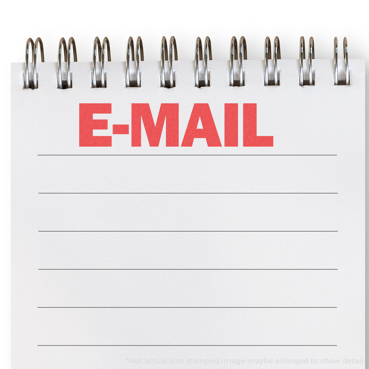 "E-mail" mark stamped for document handling, Xstamper 1651 stamp