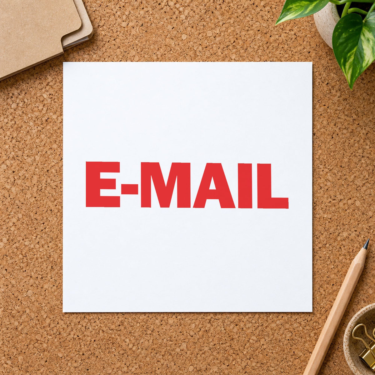 "E-mail" stamp impression made with pre-inked Xstamper 1651