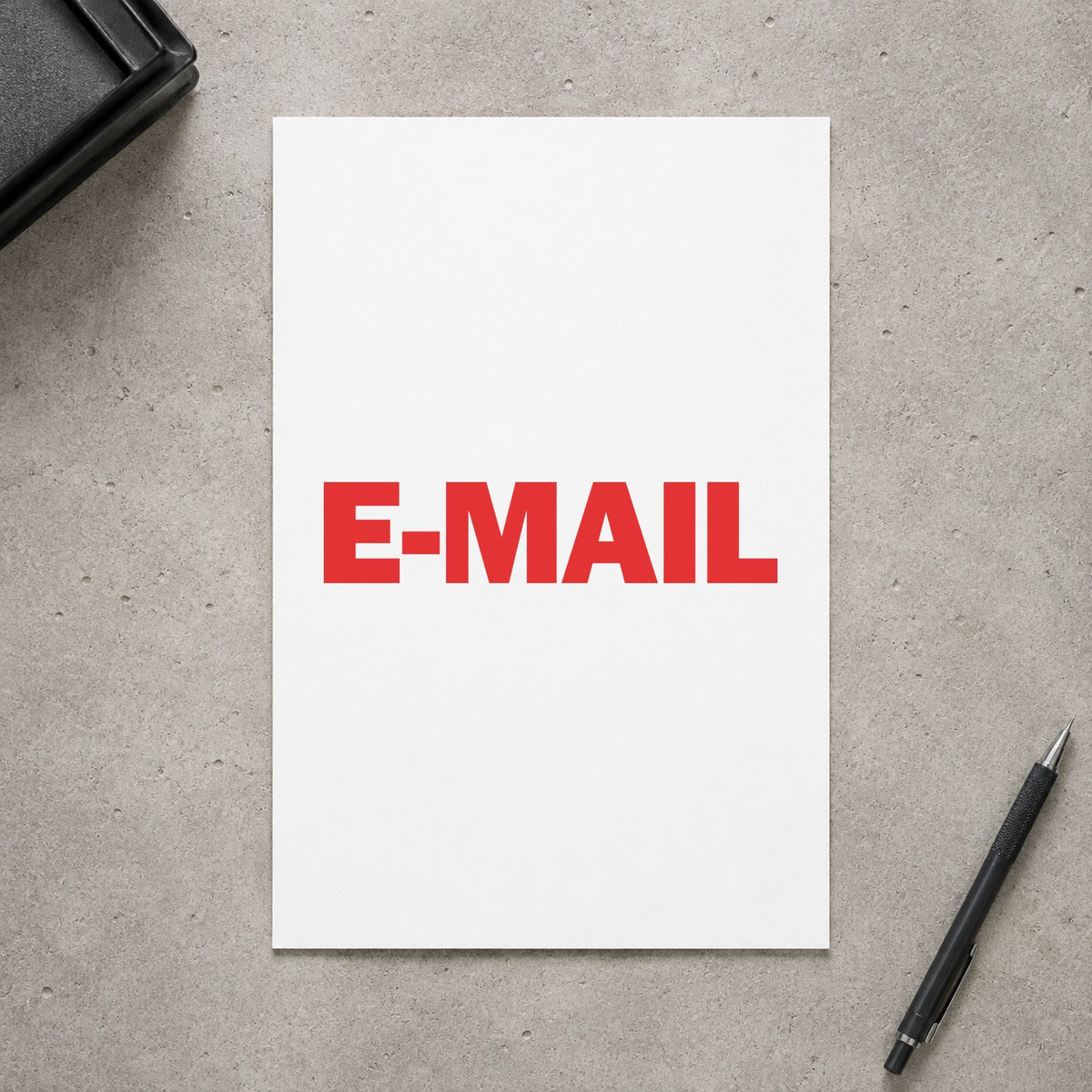 E-Mail Office Stamp leaving a clean "E-mail" impression