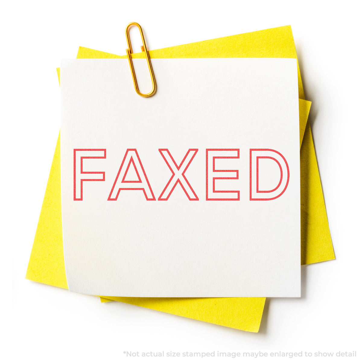 "Faxed" stamp impression on light paper stock, Faxed Stamp For Fax Paperwork – Red Pre-Inked Xstamper