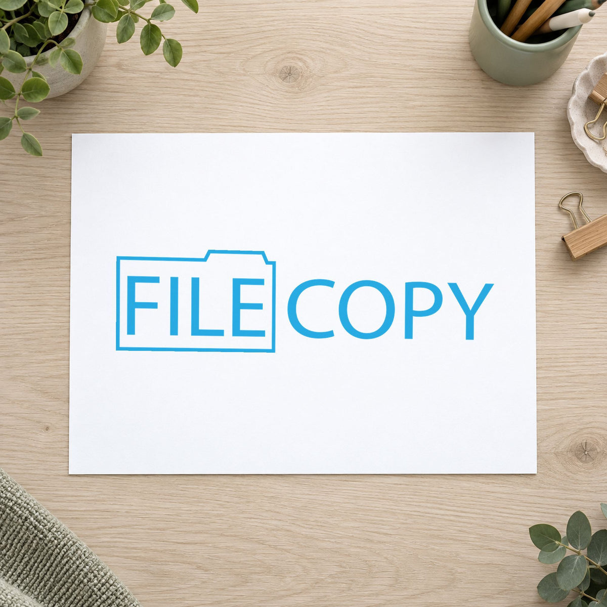 Marking a page "File copy" with the Blue File Copy Stamp